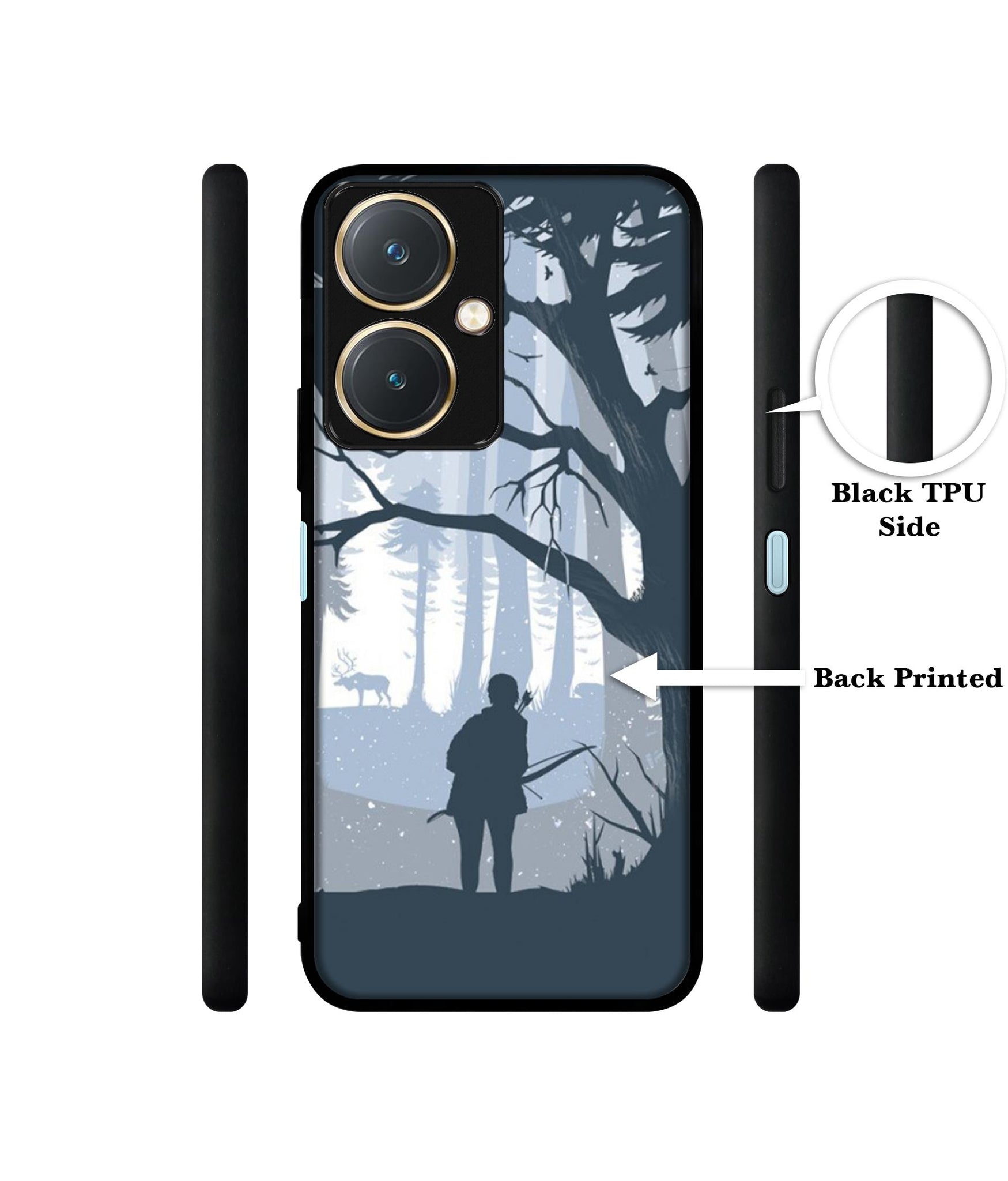Hunter Design Designer 2D Printed Back Case Cover for Vivo Y27 4G