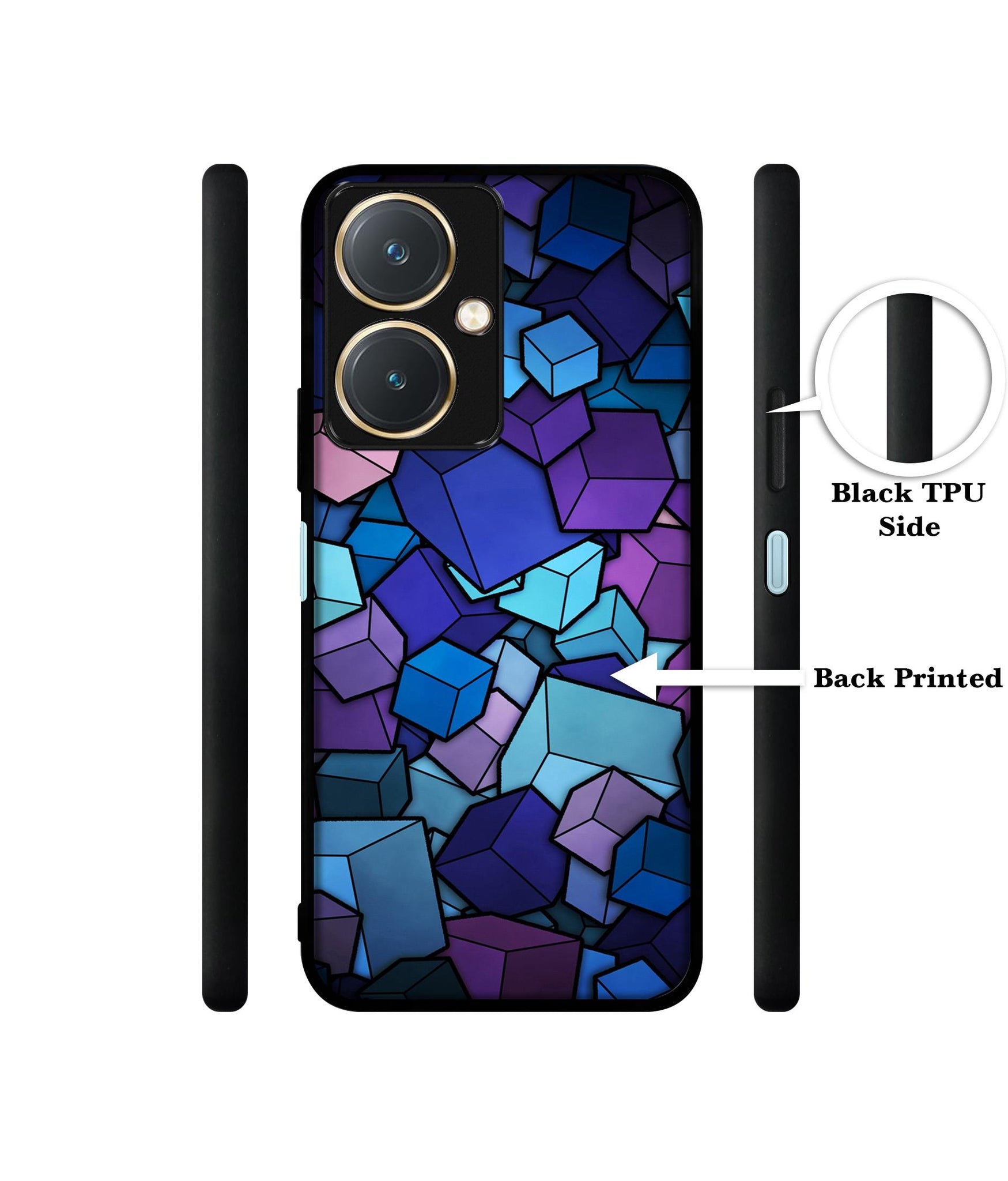 Color Box Design Designer 2D Printed Back Case Cover for Vivo Y27 4G