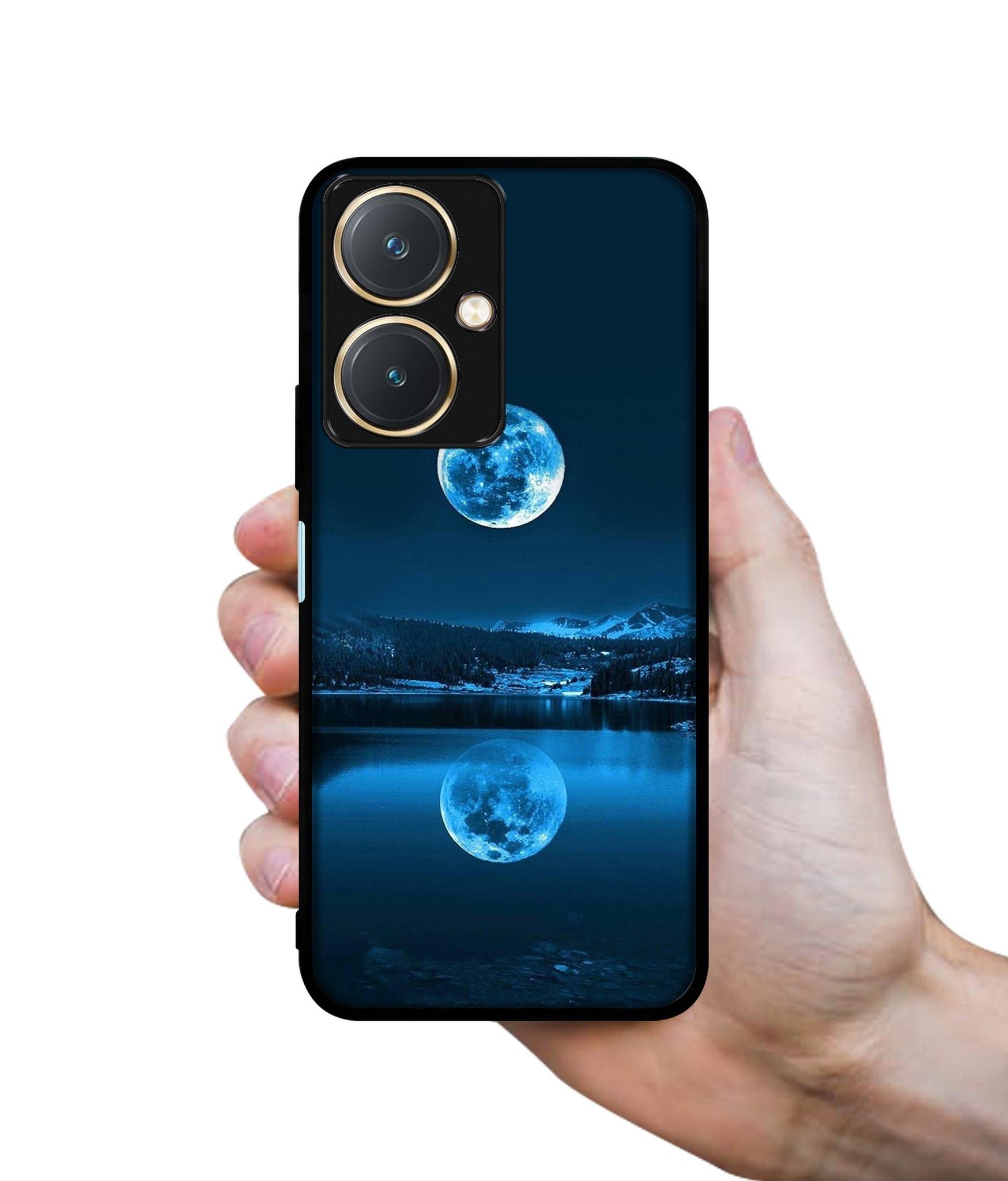 Moon Pattern Print Design Designer 2D Printed Back Case Cover for Vivo Y27 4G
