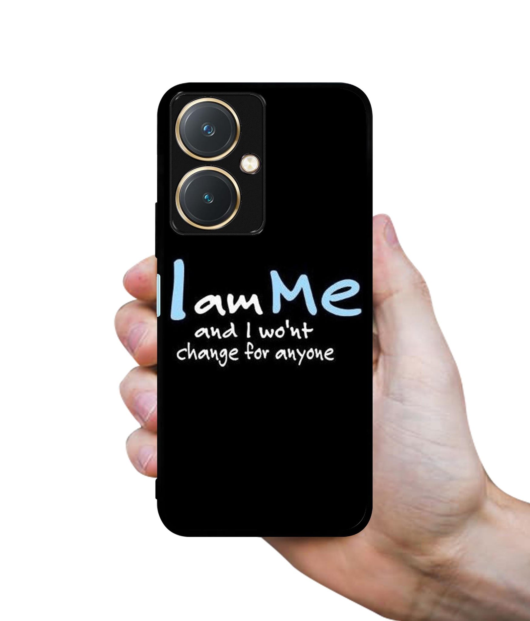 I Am Me Quotes Design Designer 2D Printed Back Case Cover for Vivo Y27 4G