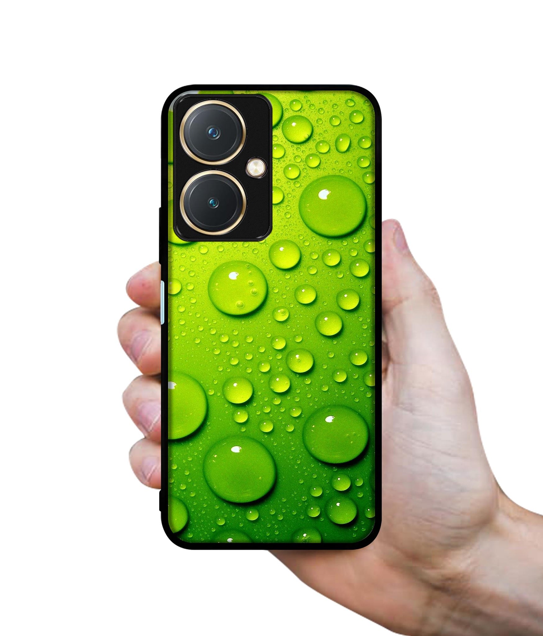 Green Bubbles Design Designer 2D Printed Back Case Cover for Vivo Y27 4G