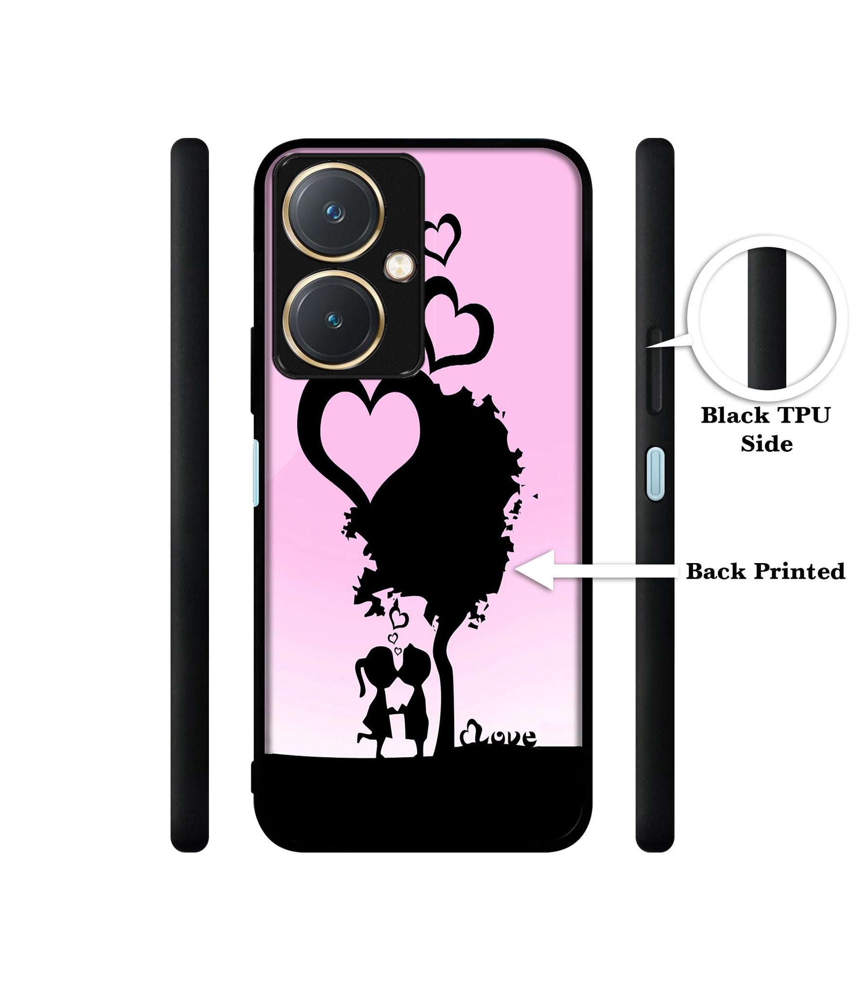Sweet Love Design Designer 2D Printed Back Case Cover for Vivo Y27 4G