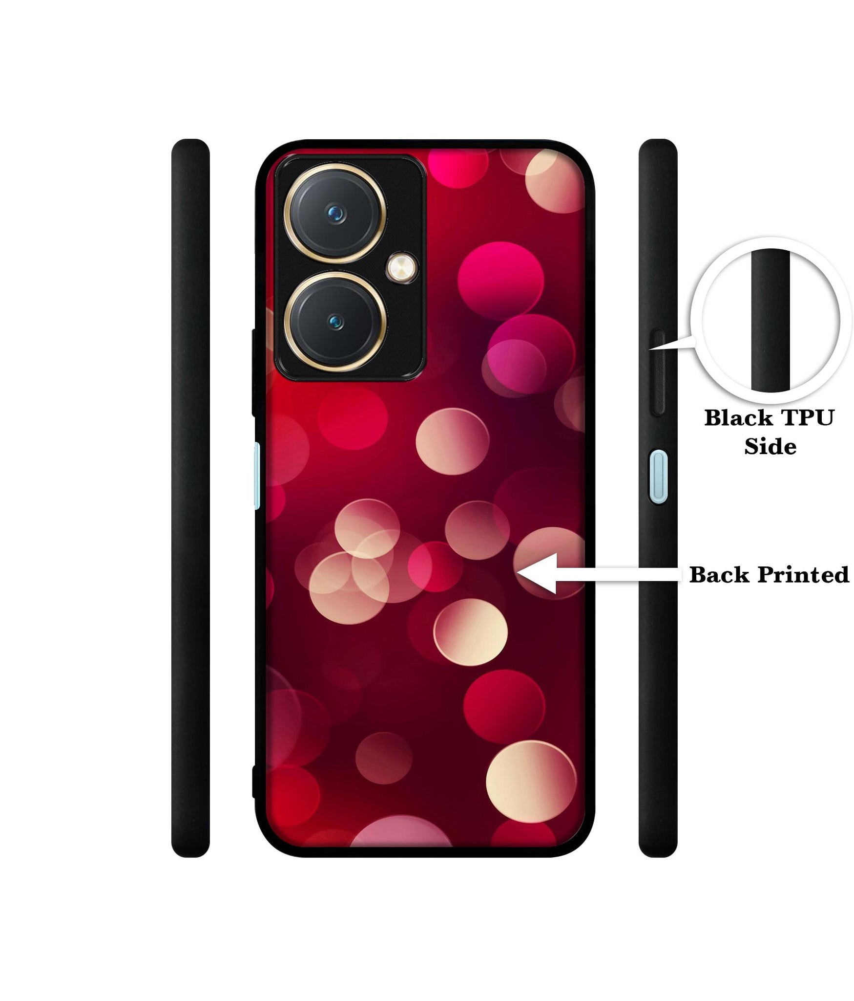 3D Circles Design Designer 2D Printed Back Case Cover for Vivo Y27 4G