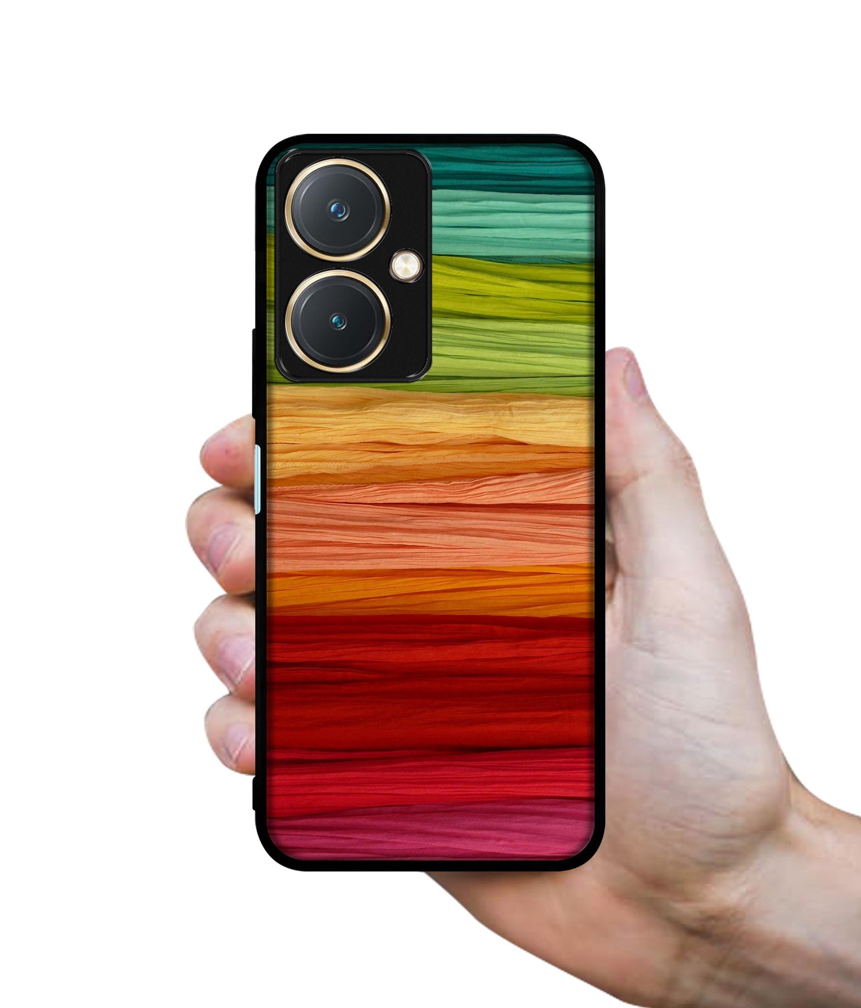 Colorful Thread Design Designer 2D Printed Back Case Cover for Vivo Y27 4G