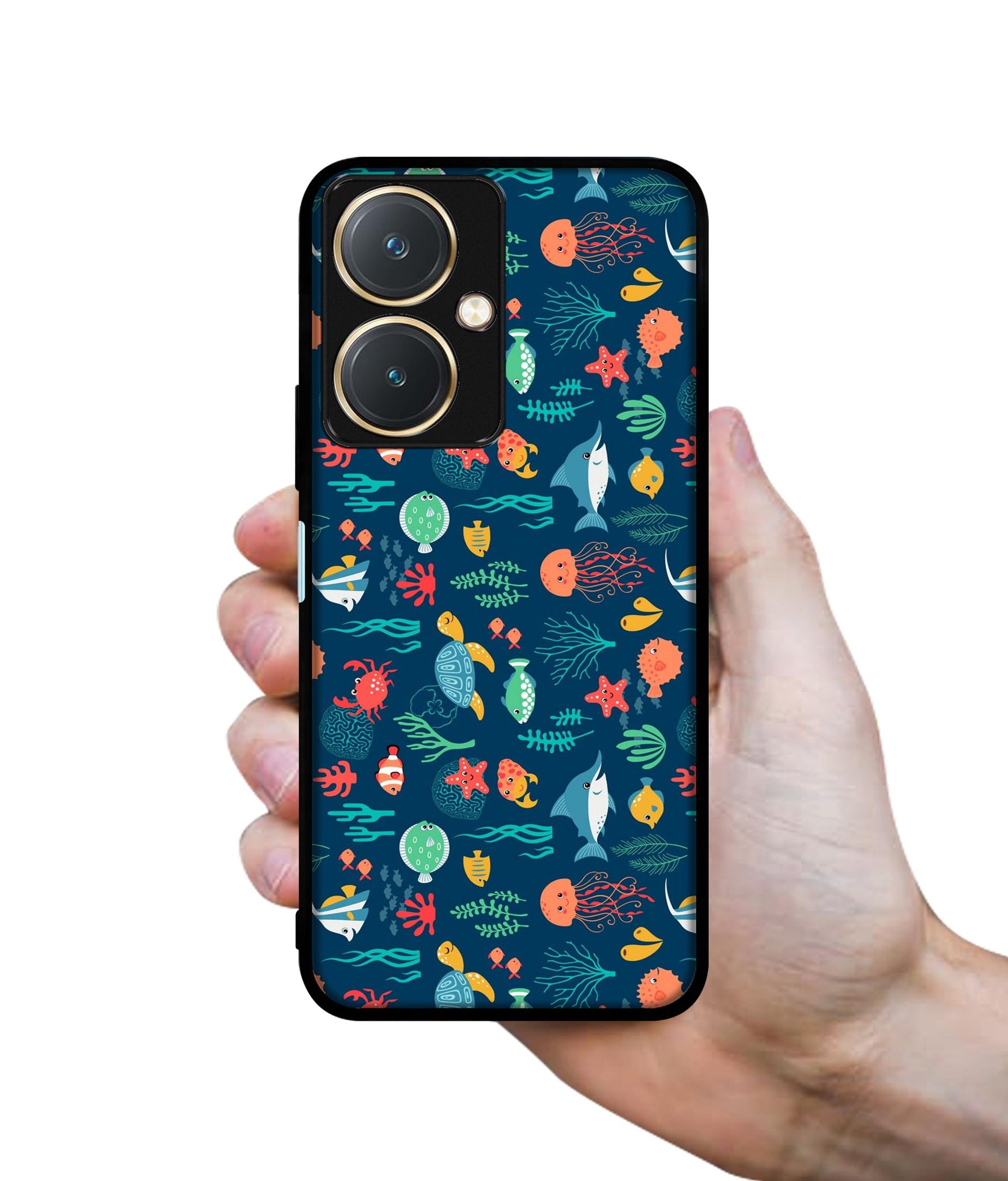 Aquarium Texture Design Designer 2D Printed Back Case Cover for Vivo Y27 4G