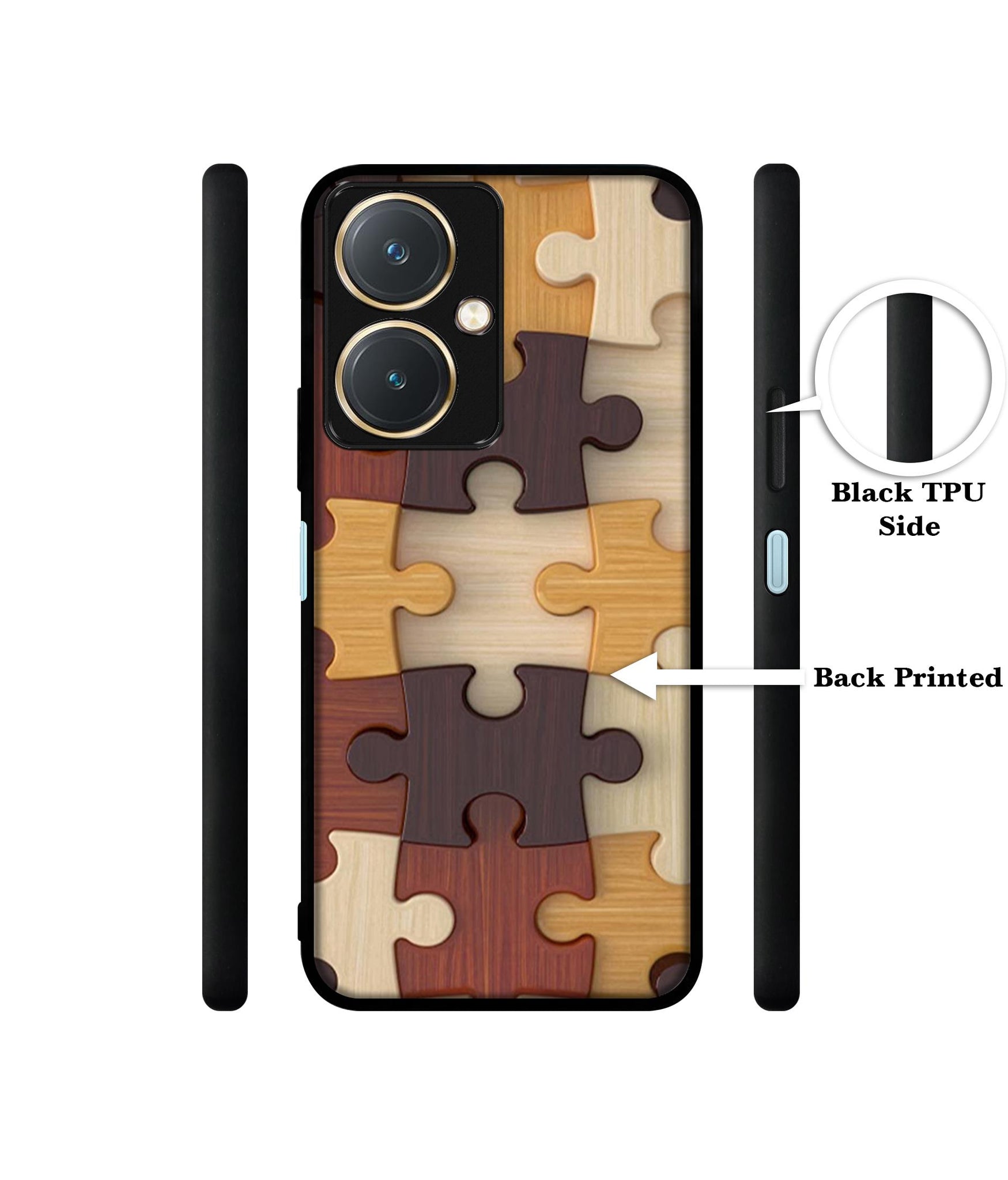 Puzzle Pattern Design Designer 2D Printed Back Case Cover for Vivo Y27 4G
