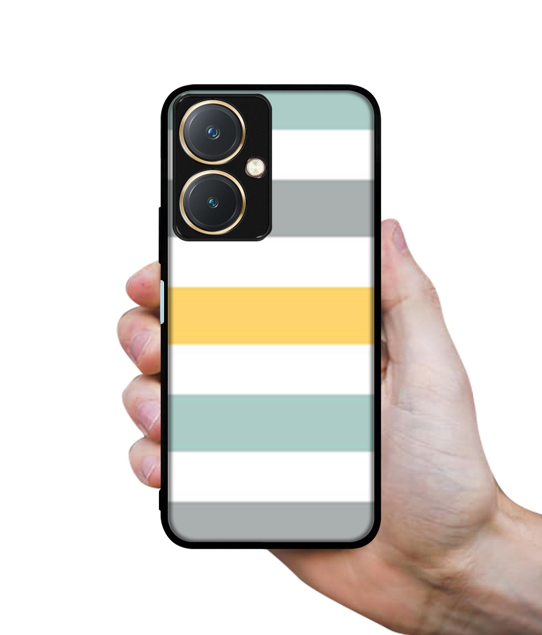 Line Texture Design Designer 2D Printed Back Case Cover for Vivo Y27 4G