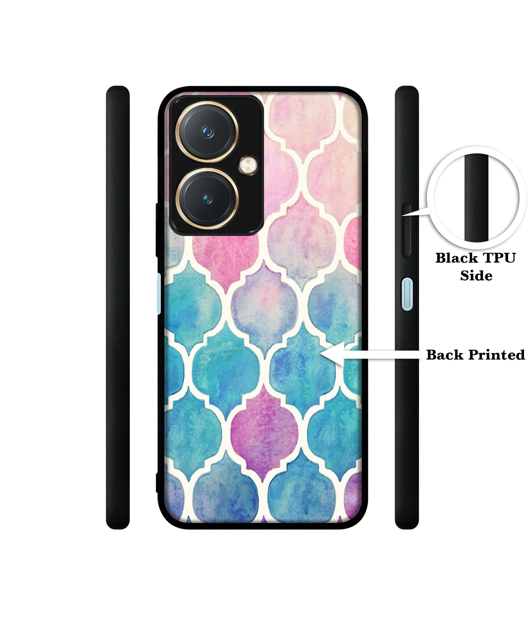 Patterns Art Design Designer 2D Printed Back Case Cover for Vivo Y27 4G