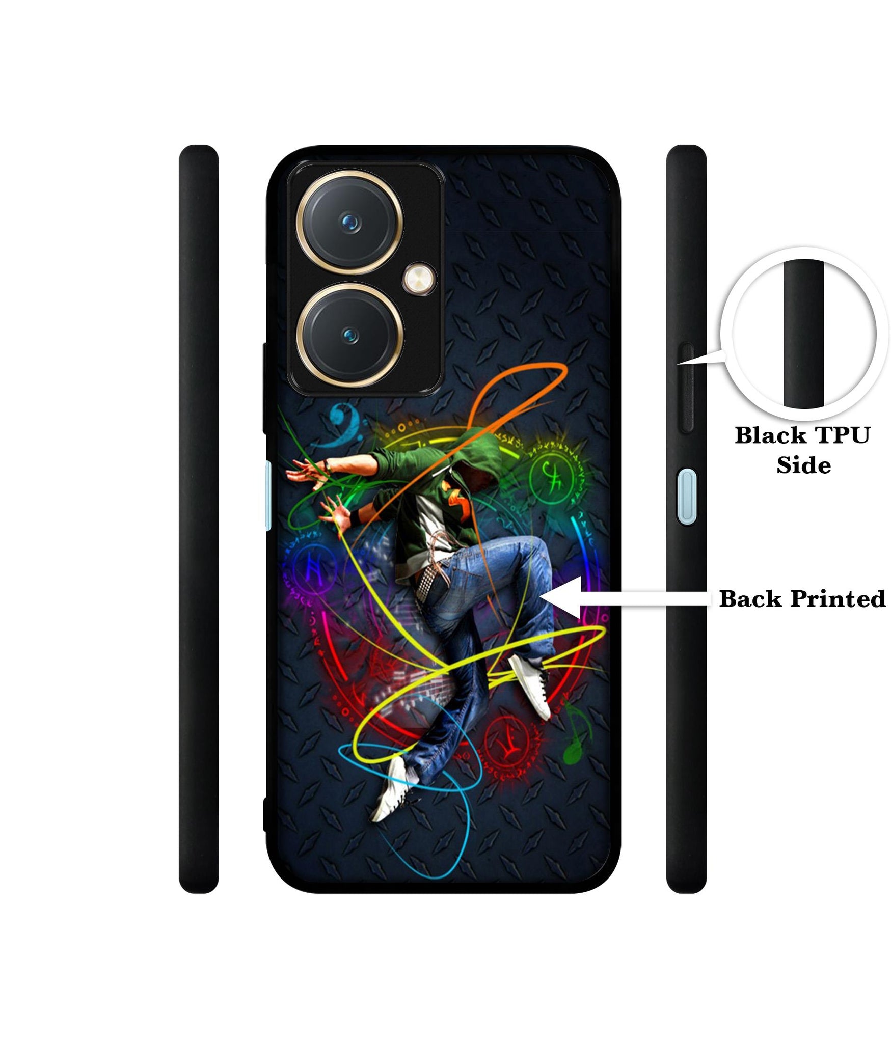 Boy With Music Design Designer 2D Printed Back Case Cover for Vivo Y27 4G