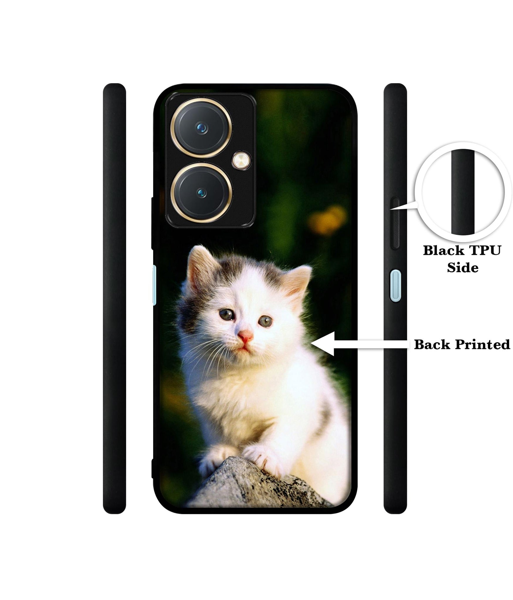Sweet Cat Design Designer 2D Printed Back Case Cover for Vivo Y27 4G