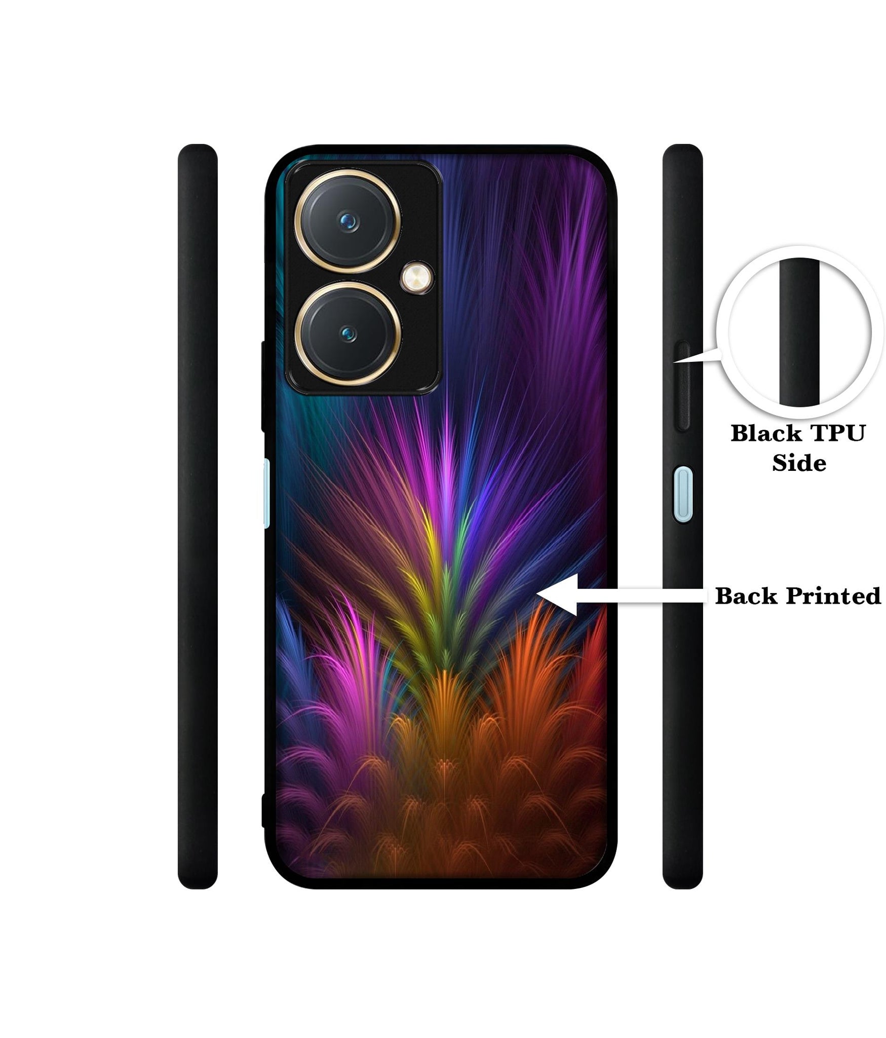 Multicoloured Design Designer 2D Printed Back Case Cover for Vivo Y27 4G
