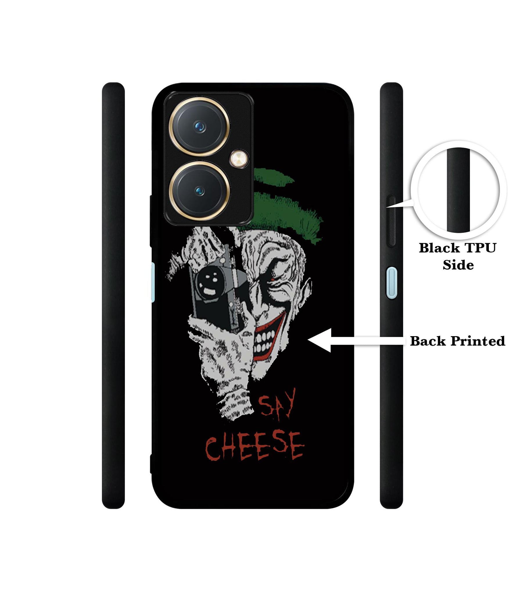 Joker Say Cheese Design Designer 2D Printed Back Case Cover for Vivo Y27 4G