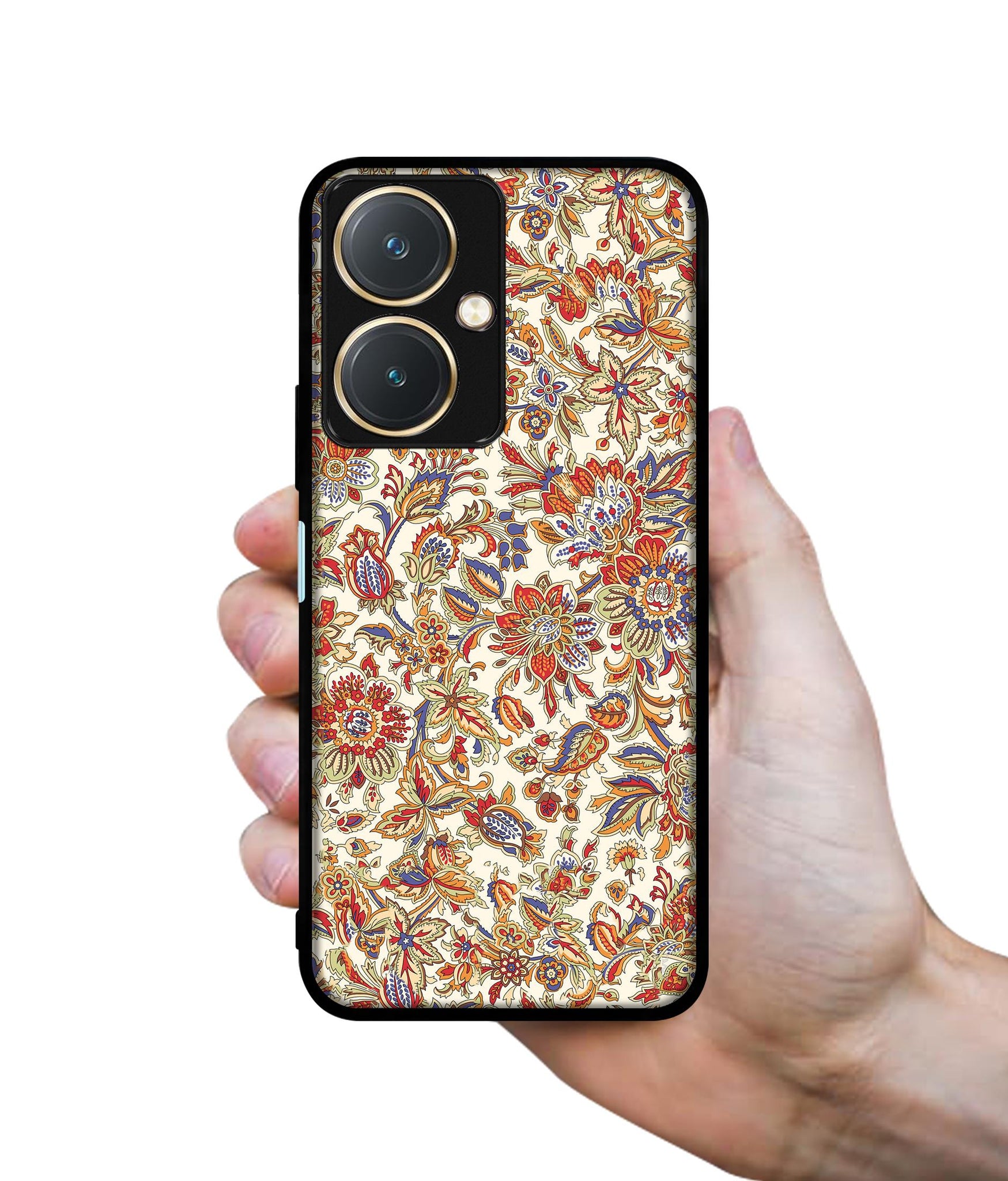 Floral Design Designer 2D Printed Back Case Cover for Vivo Y27 4G