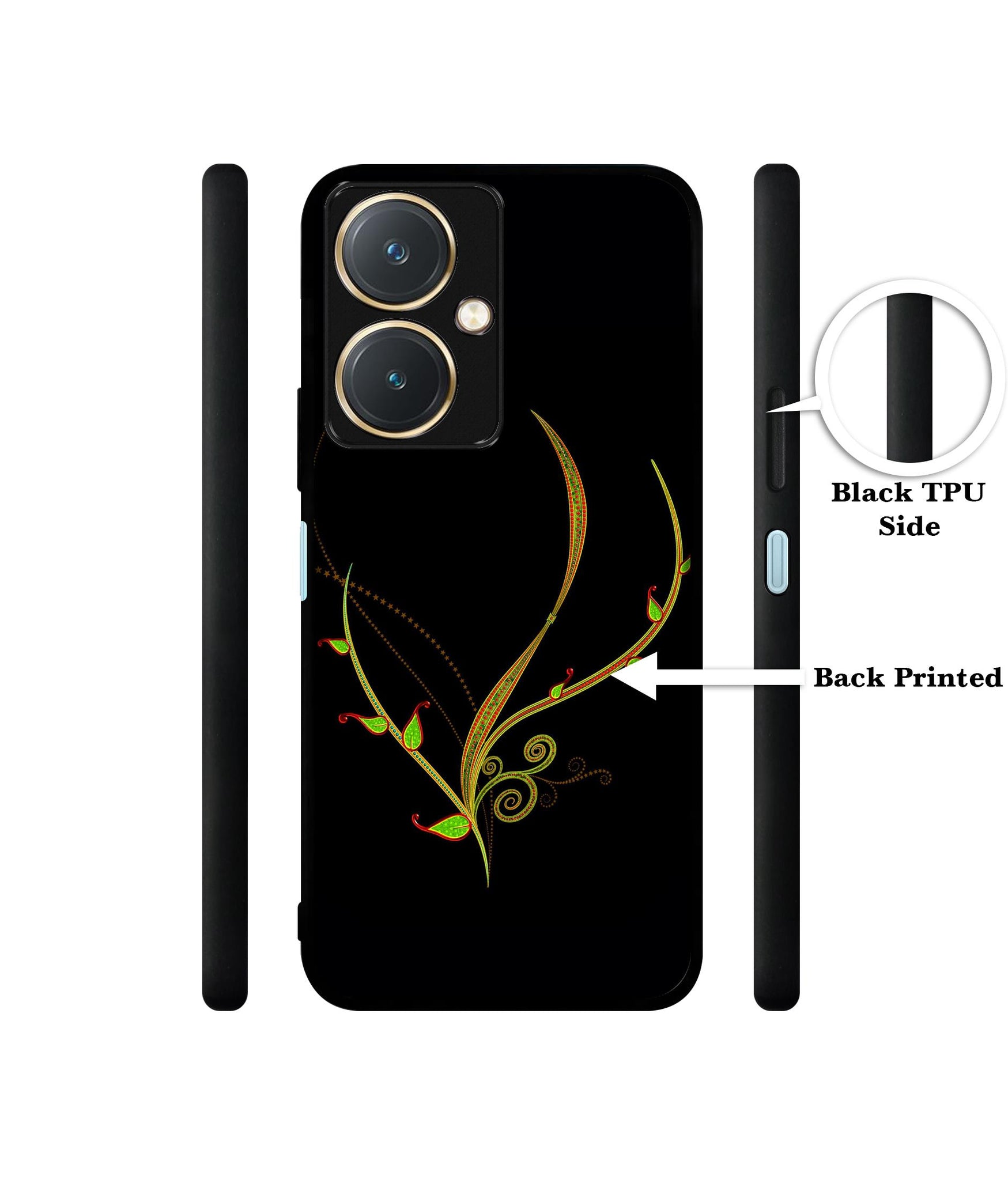 Yellow Pattern Design Designer 2D Printed Back Case Cover for Vivo Y27 4G