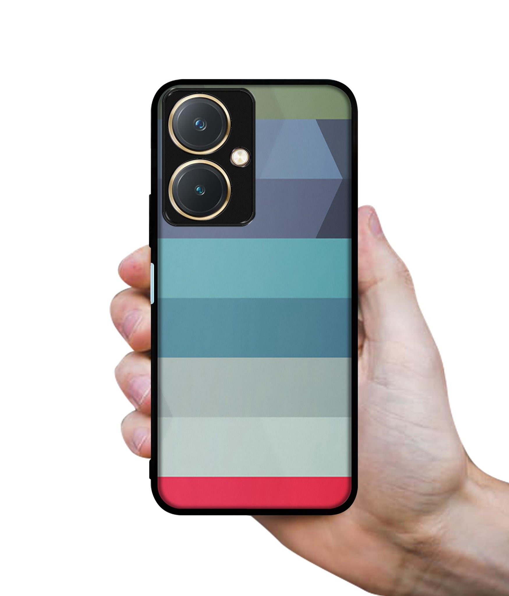 Colorful Lines Design Designer 2D Printed Back Case Cover for Vivo Y27 4G