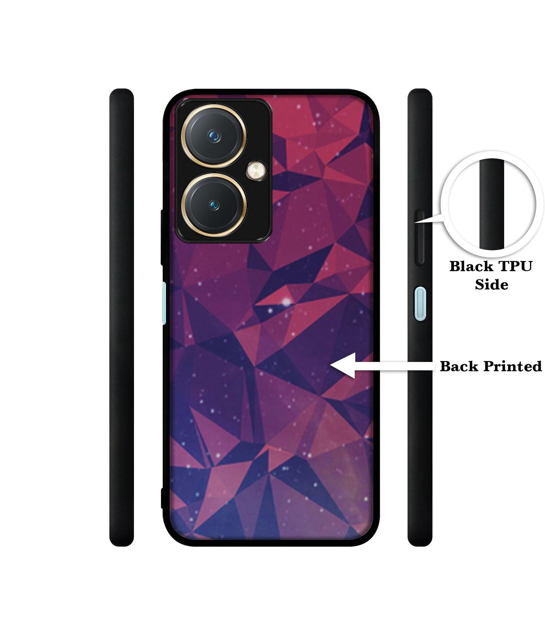 Bad Color Shape Design Designer 2D Printed Back Case Cover for Vivo Y27 4G