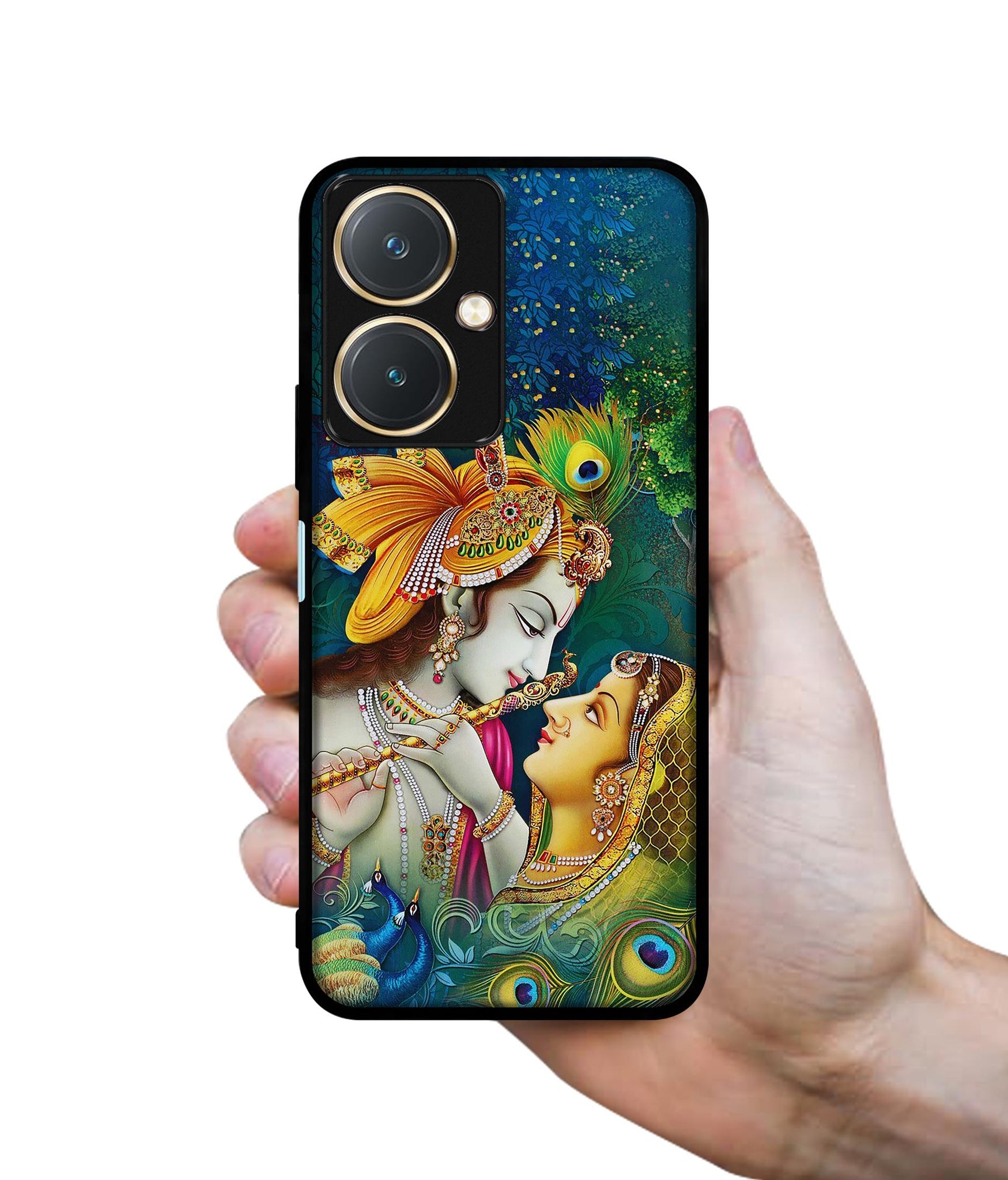 Radha Kishan Love Design Designer 2D Printed Back Case Cover for Vivo Y27 4G