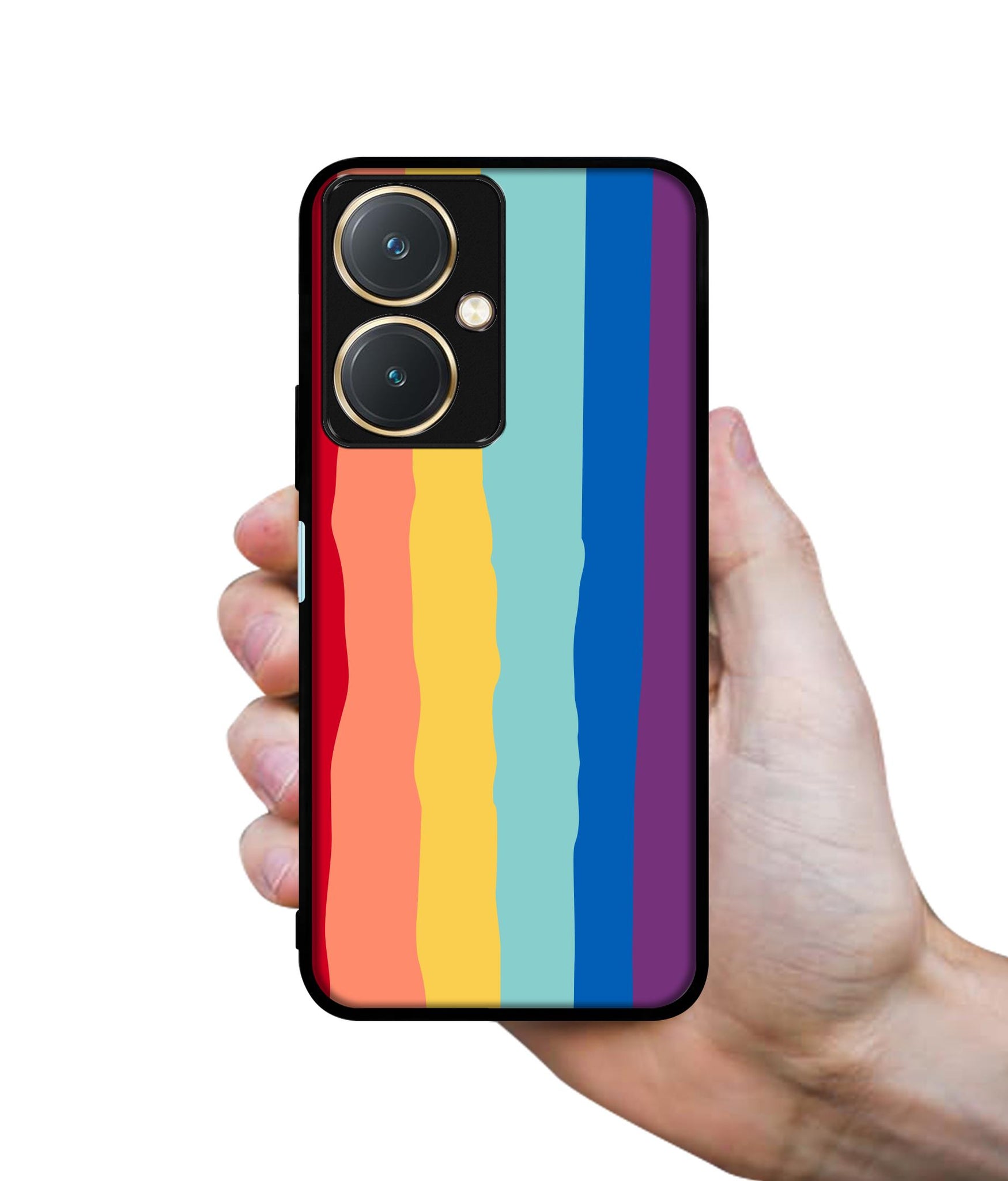 Rainbow Design Designer 2D Printed Back Case Cover for Vivo Y27 4G