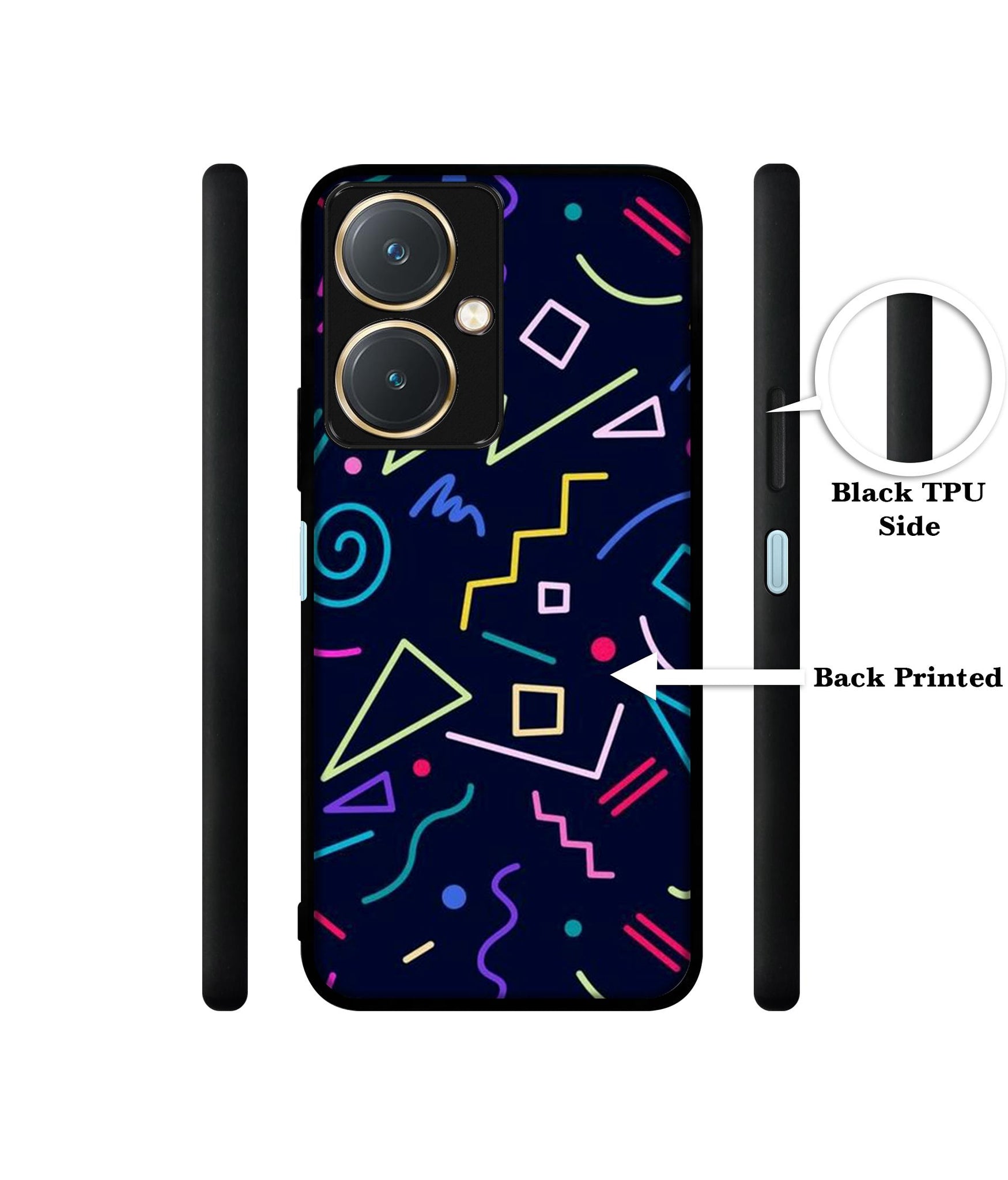 Retro Abstract Design Designer 2D Printed Back Case Cover for Vivo Y27 4G