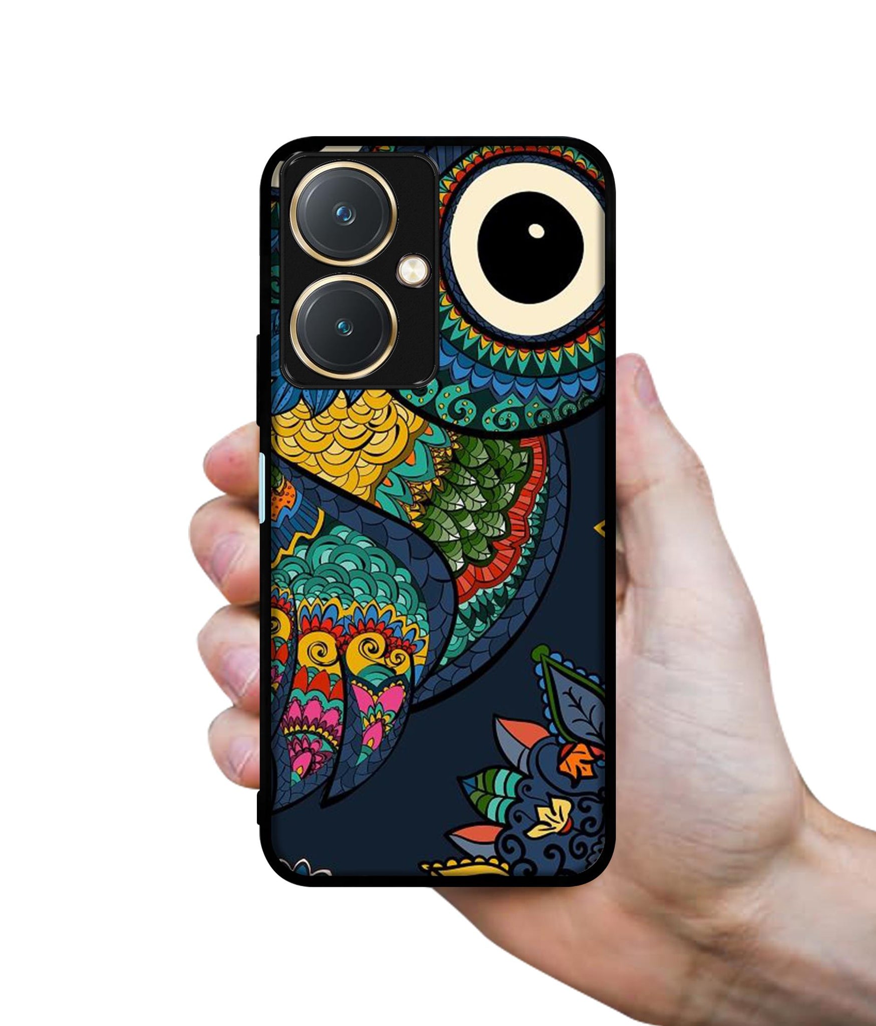 Owl Illustration Design Designer 2D Printed Back Case Cover for Vivo Y27 4G