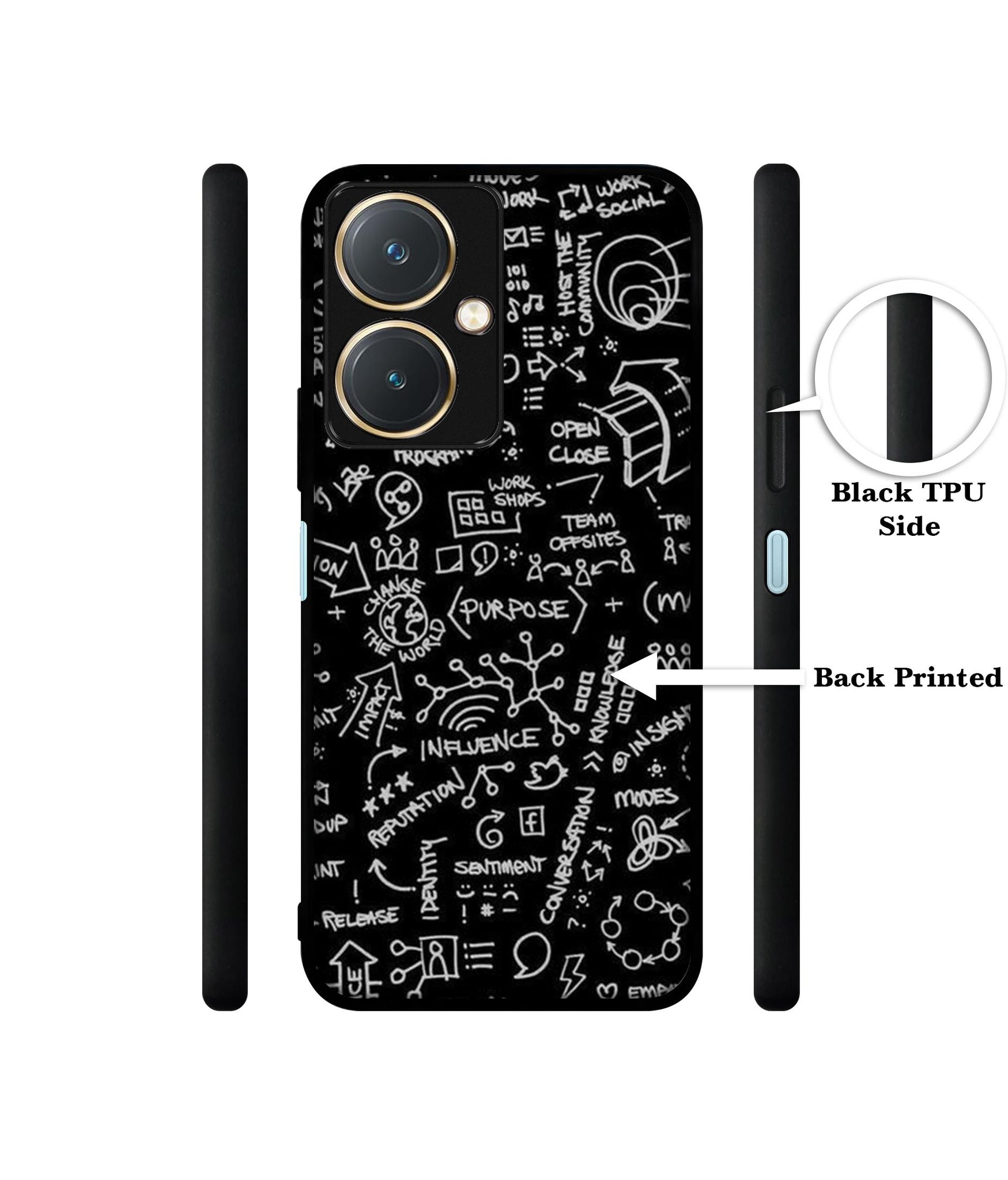 Formulas Design Designer 2D Printed Back Case Cover for Vivo Y27 4G