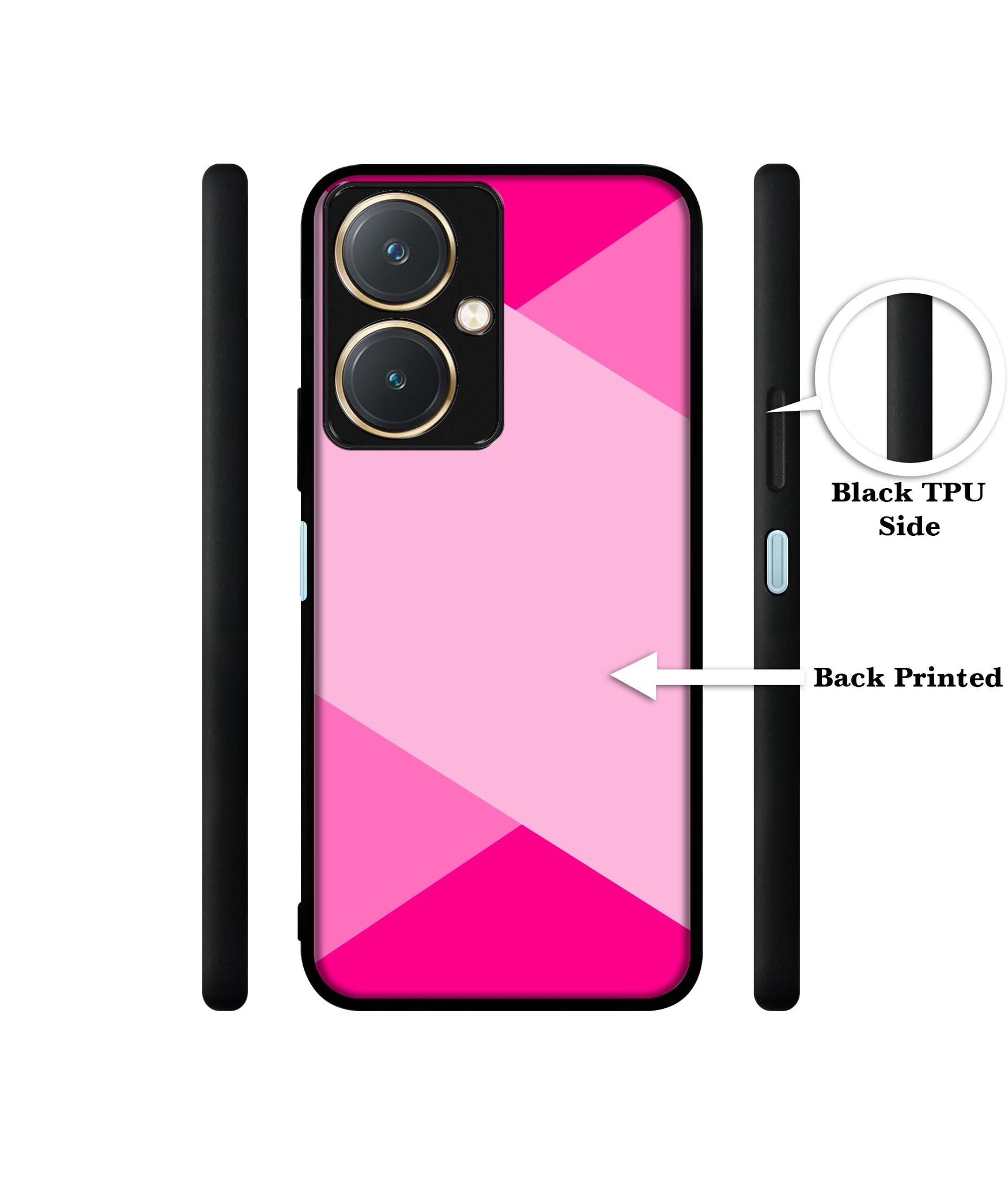 Pink Cross Vector Design Designer 2D Printed Back Case Cover for Vivo Y27 4G