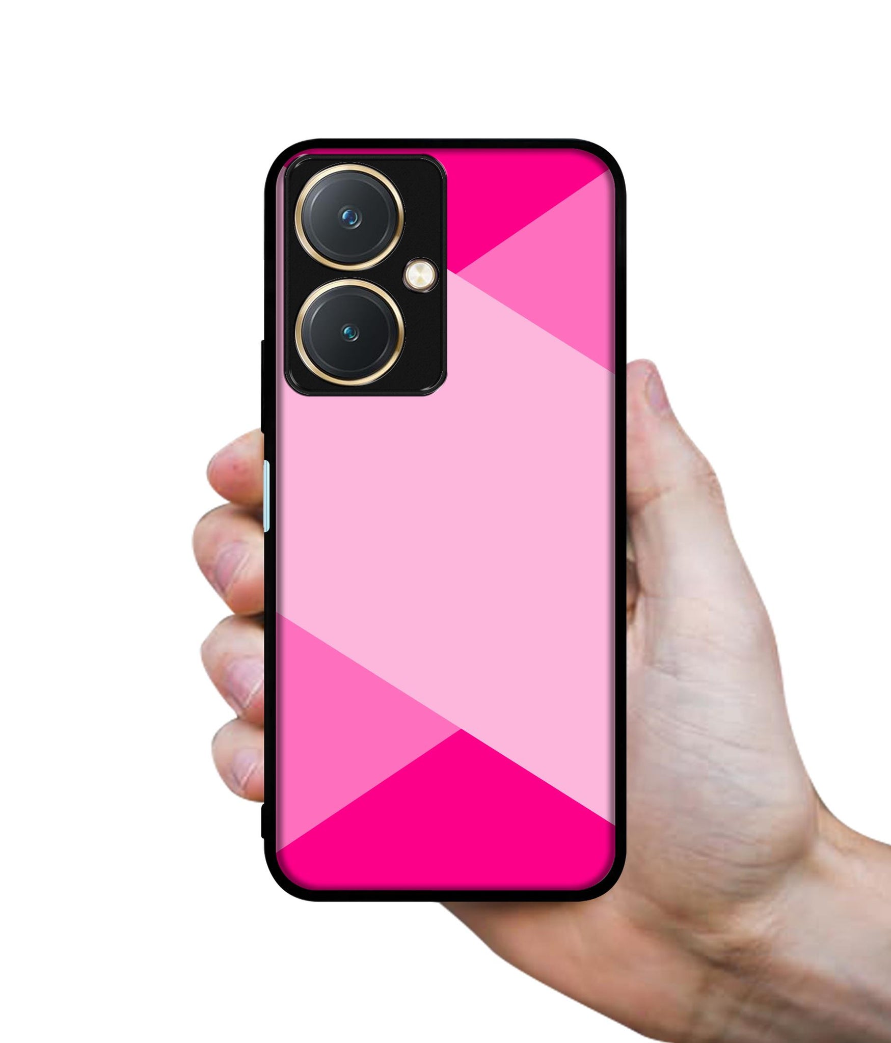 Pink Cross Vector Design Designer 2D Printed Back Case Cover for Vivo Y27 4G