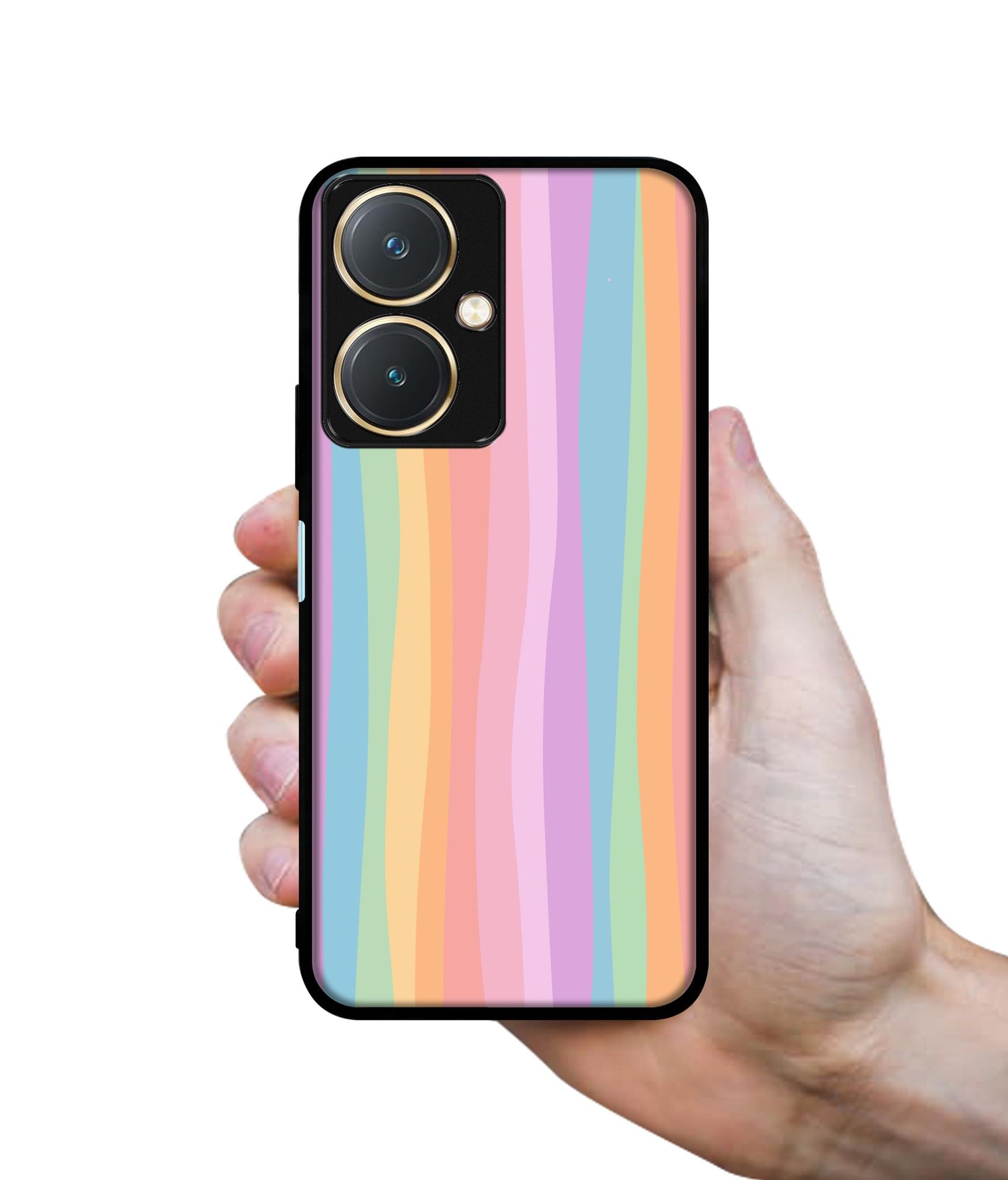 Cool Rainbow Design Designer 2D Printed Back Case Cover for Vivo Y27 4G