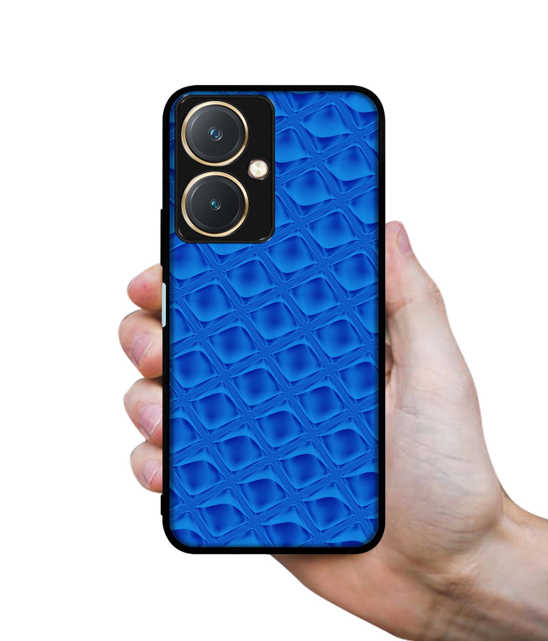 Blue Diamond Design Designer 2D Printed Back Case Cover for Vivo Y27 4G