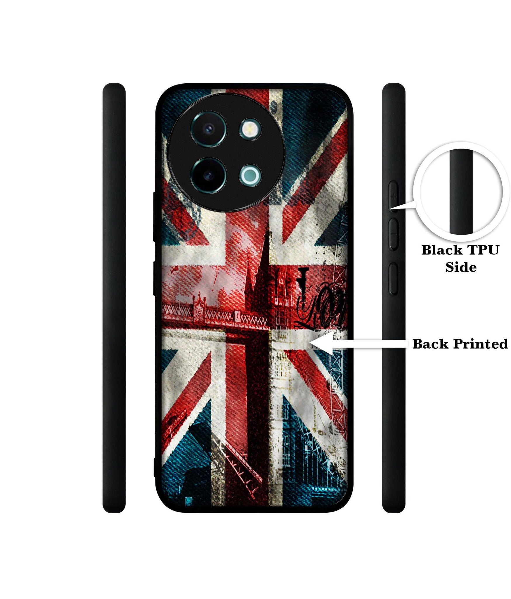 London Flag wallpaper Design Designer 2D Printed Back Case Cover for Vivo Y38 5G / Y58 5G