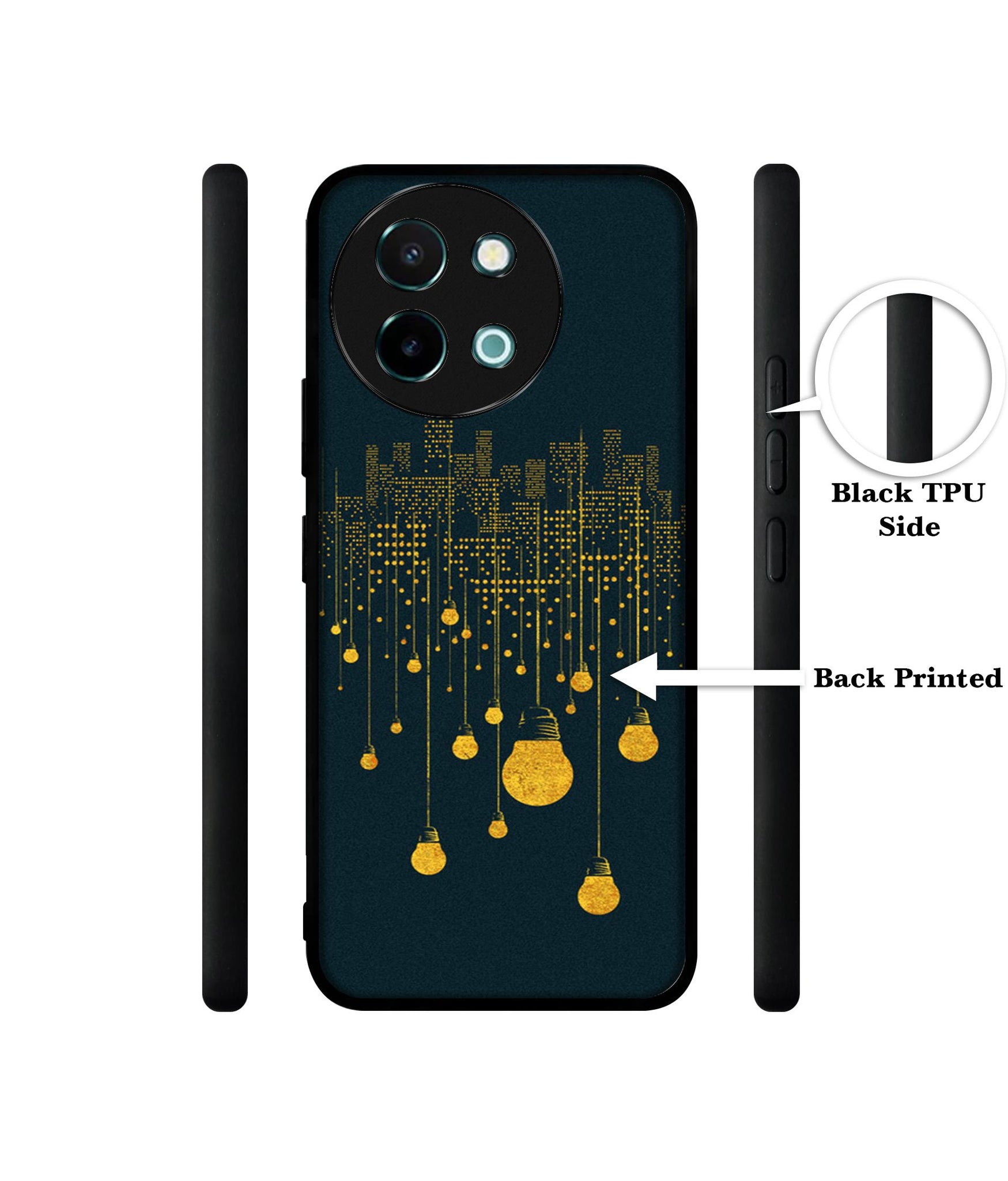City Light Pattern Design Designer 2D Printed Back Case Cover for Vivo Y38 5G / Y58 5G