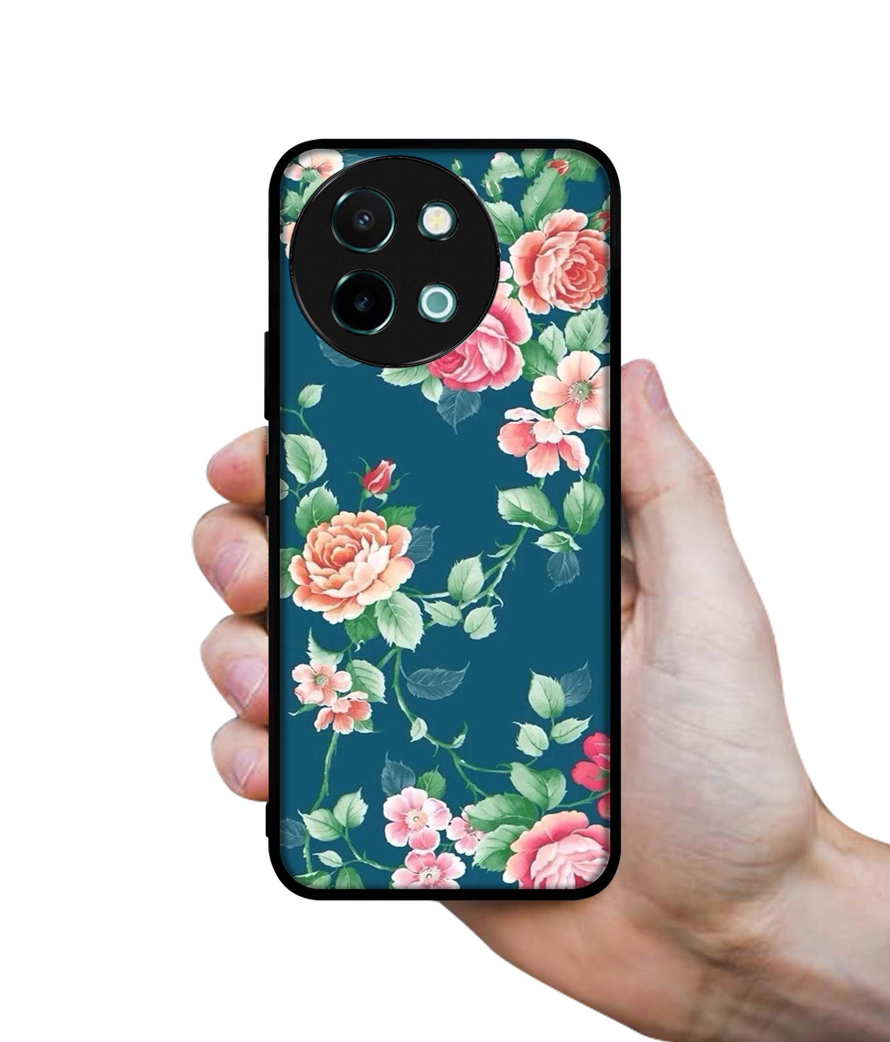Vintage Floral Design Designer 2D Printed Back Case Cover for Vivo Y38 5G / Y58 5G
