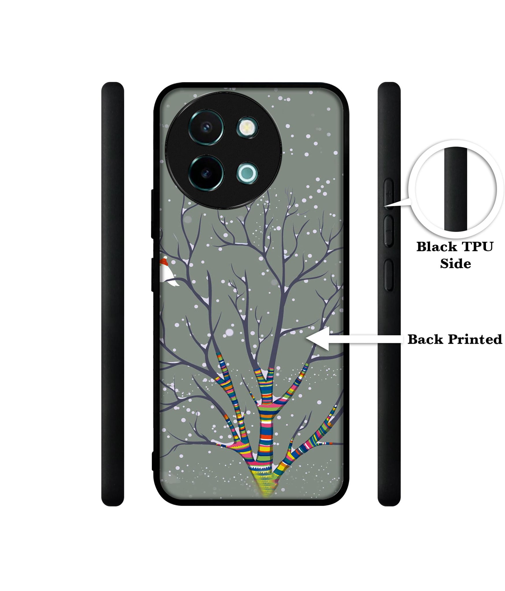 Winter Pattern Print Design Designer 2D Printed Back Case Cover for Vivo Y38 5G / Y58 5G