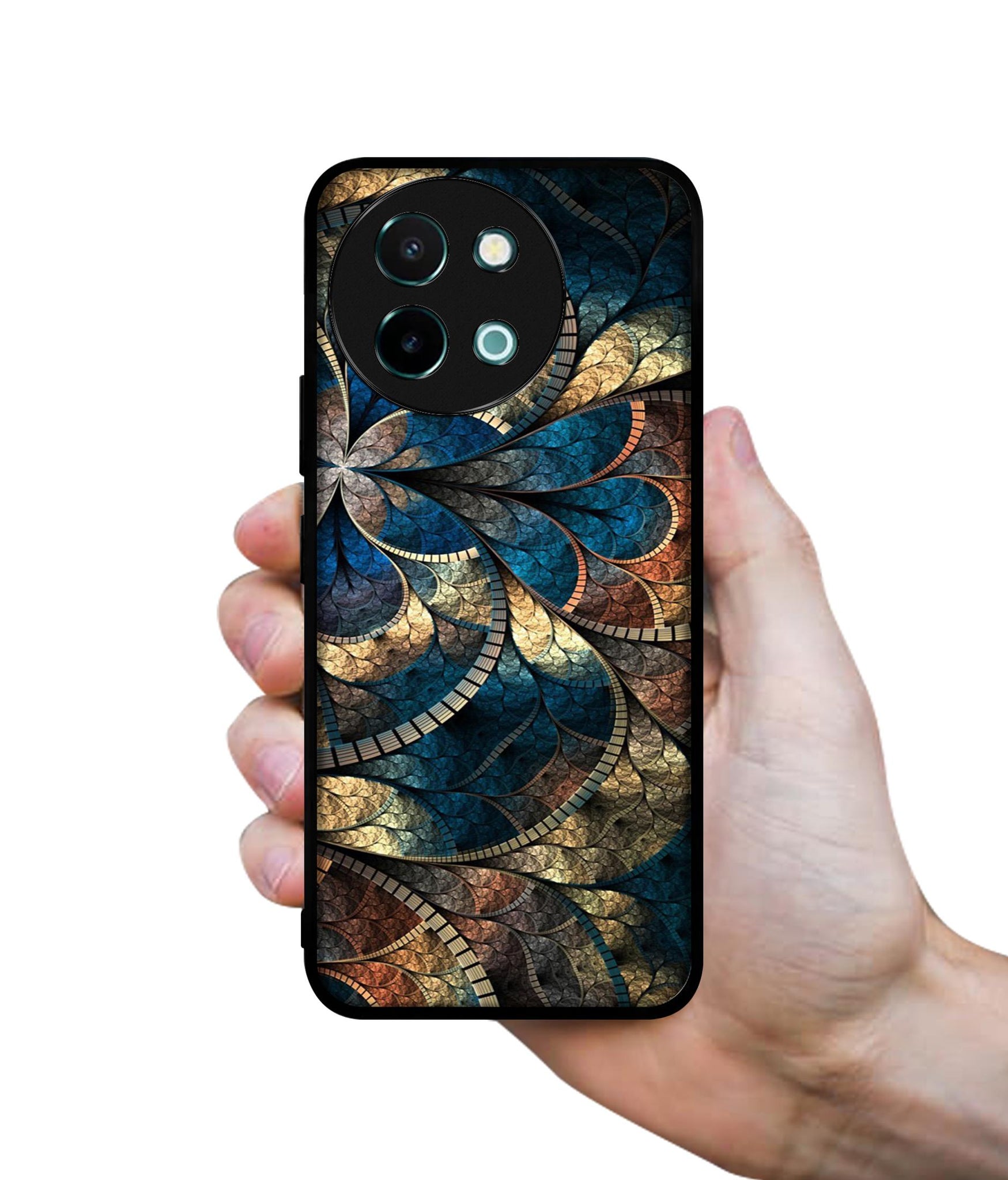 Fractional Pattern Design Designer 2D Printed Back Case Cover for Vivo Y38 5G / Y58 5G