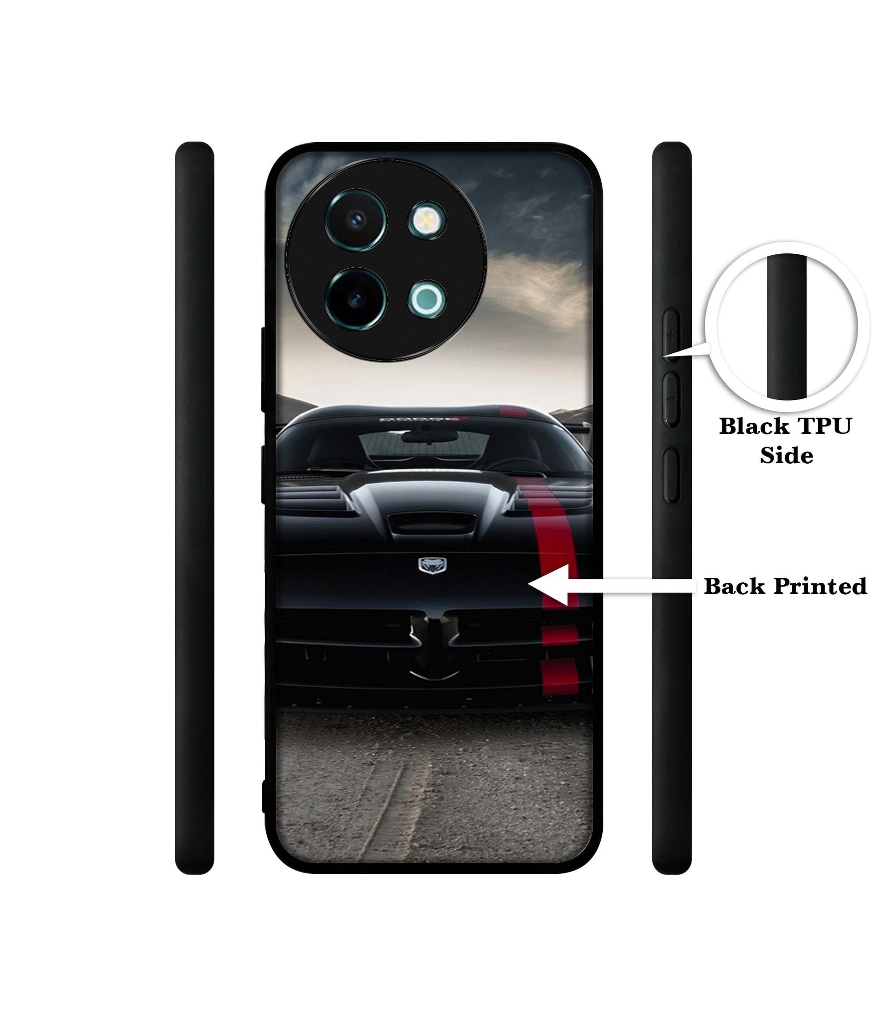 Sports Car Pattern Design Designer 2D Printed Back Case Cover for Vivo Y38 5G / Y58 5G