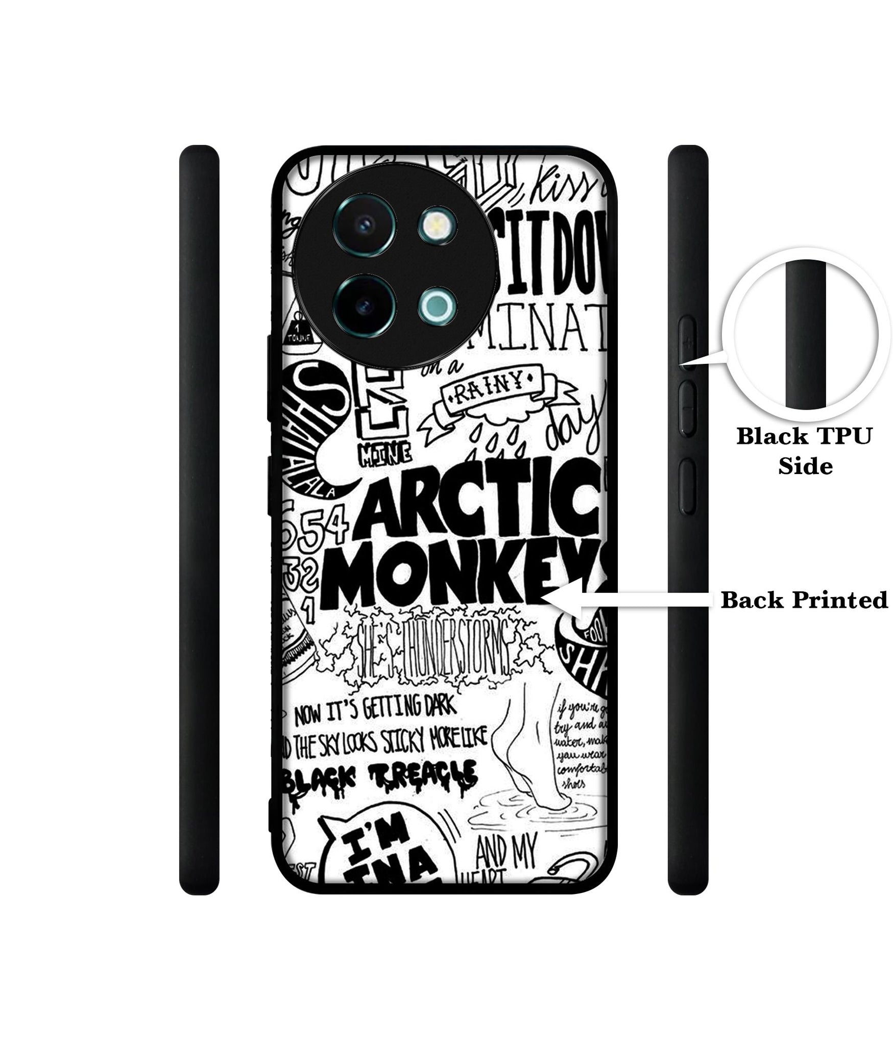 Arctic Monkeys Pattern Design Designer 2D Printed Back Case Cover for Vivo Y38 5G / Y58 5G