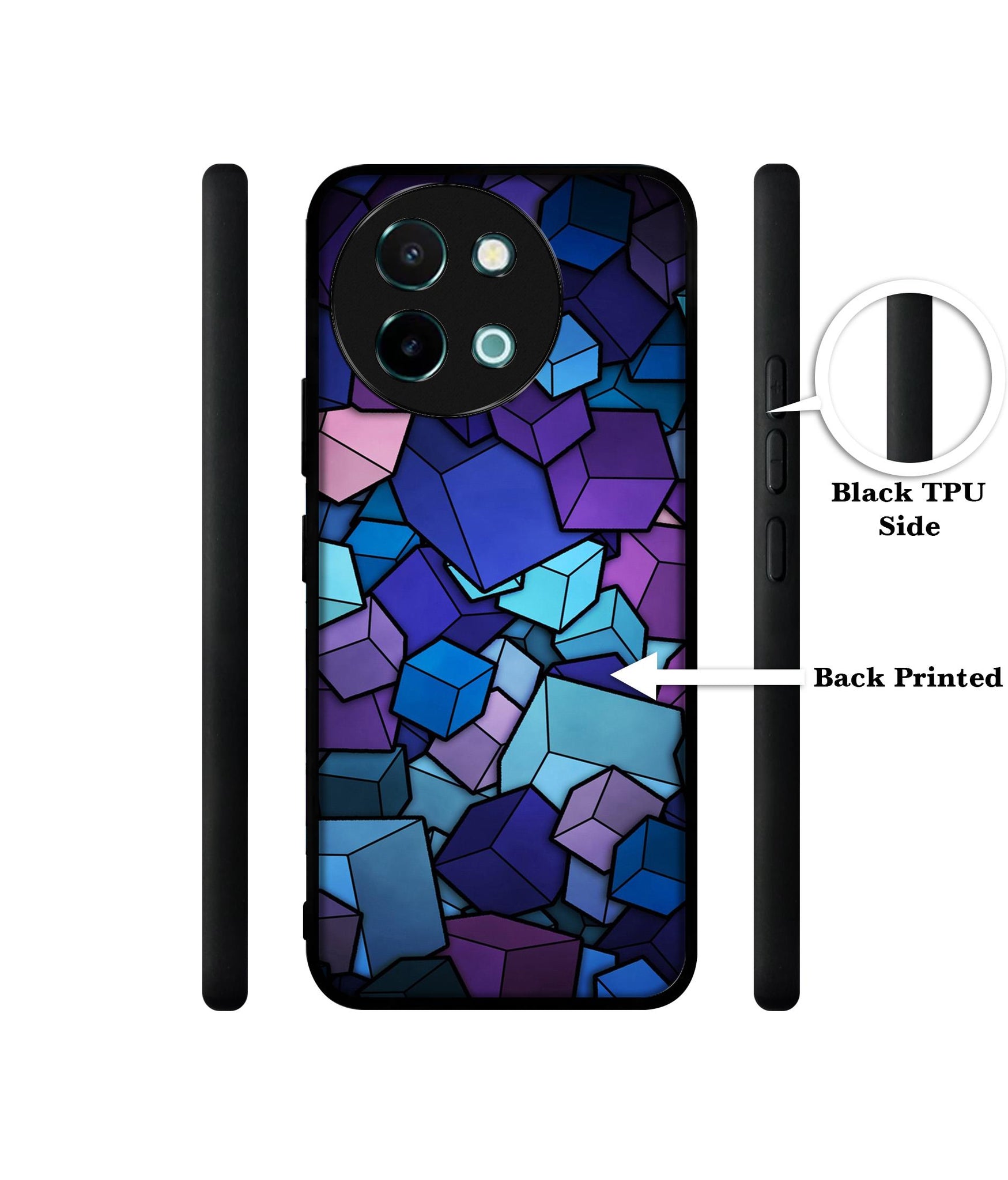 Color Box Design Designer 2D Printed Back Case Cover for Vivo Y38 5G / Y58 5G