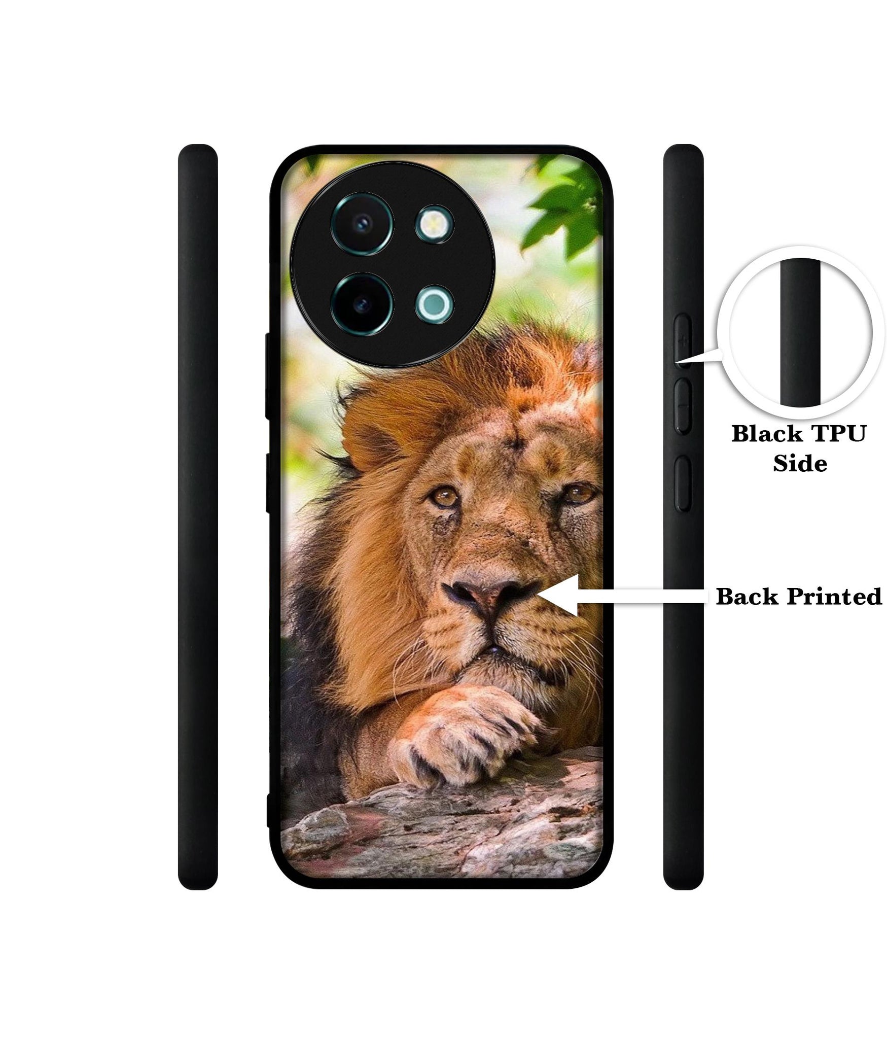 Tiger Pattern Print Design Designer 2D Printed Back Case Cover for Vivo Y38 5G / Y58 5G