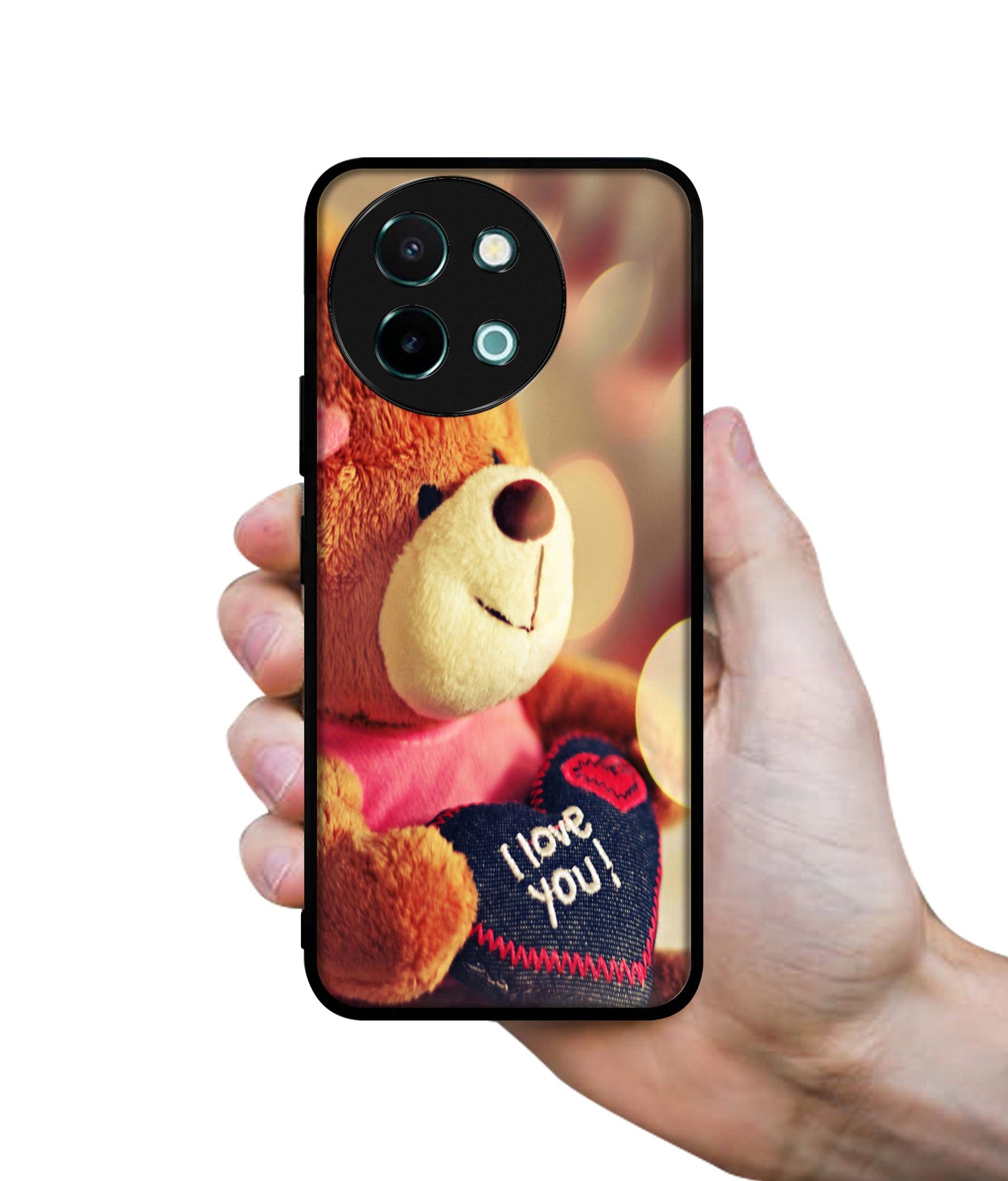 Teddy Bear Design Designer 2D Printed Back Case Cover for Vivo Y38 5G / Y58 5G