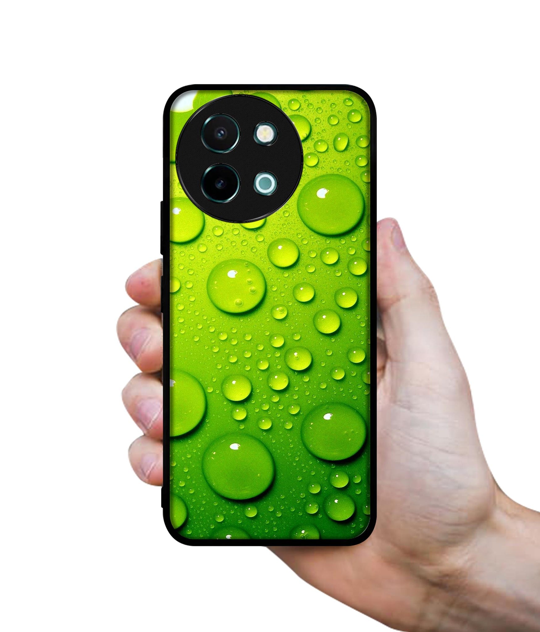 Green Bubbles Design Designer 2D Printed Back Case Cover for Vivo Y38 5G / Y58 5G