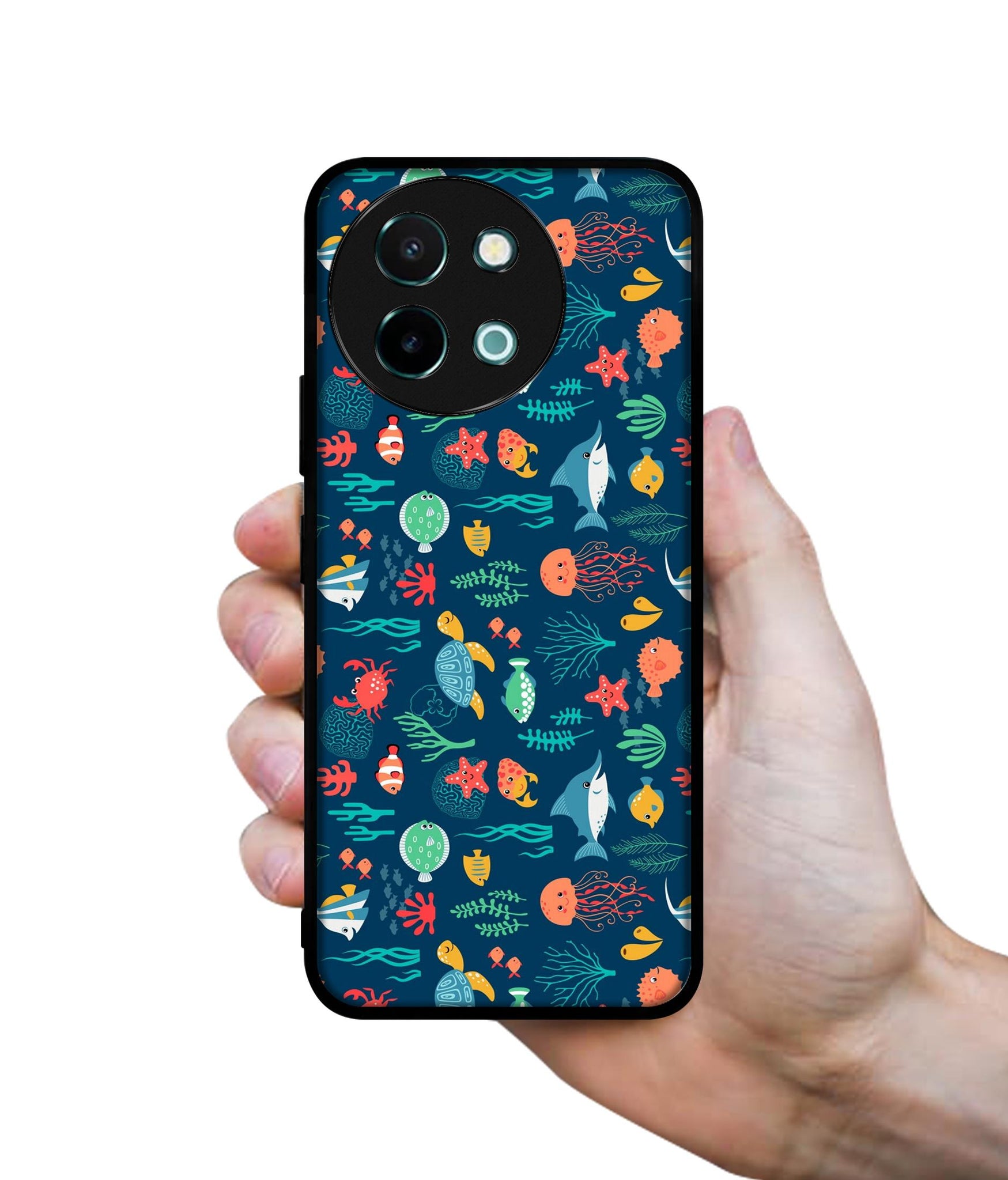Aquarium Texture Design Designer 2D Printed Back Case Cover for Vivo Y38 5G / Y58 5G