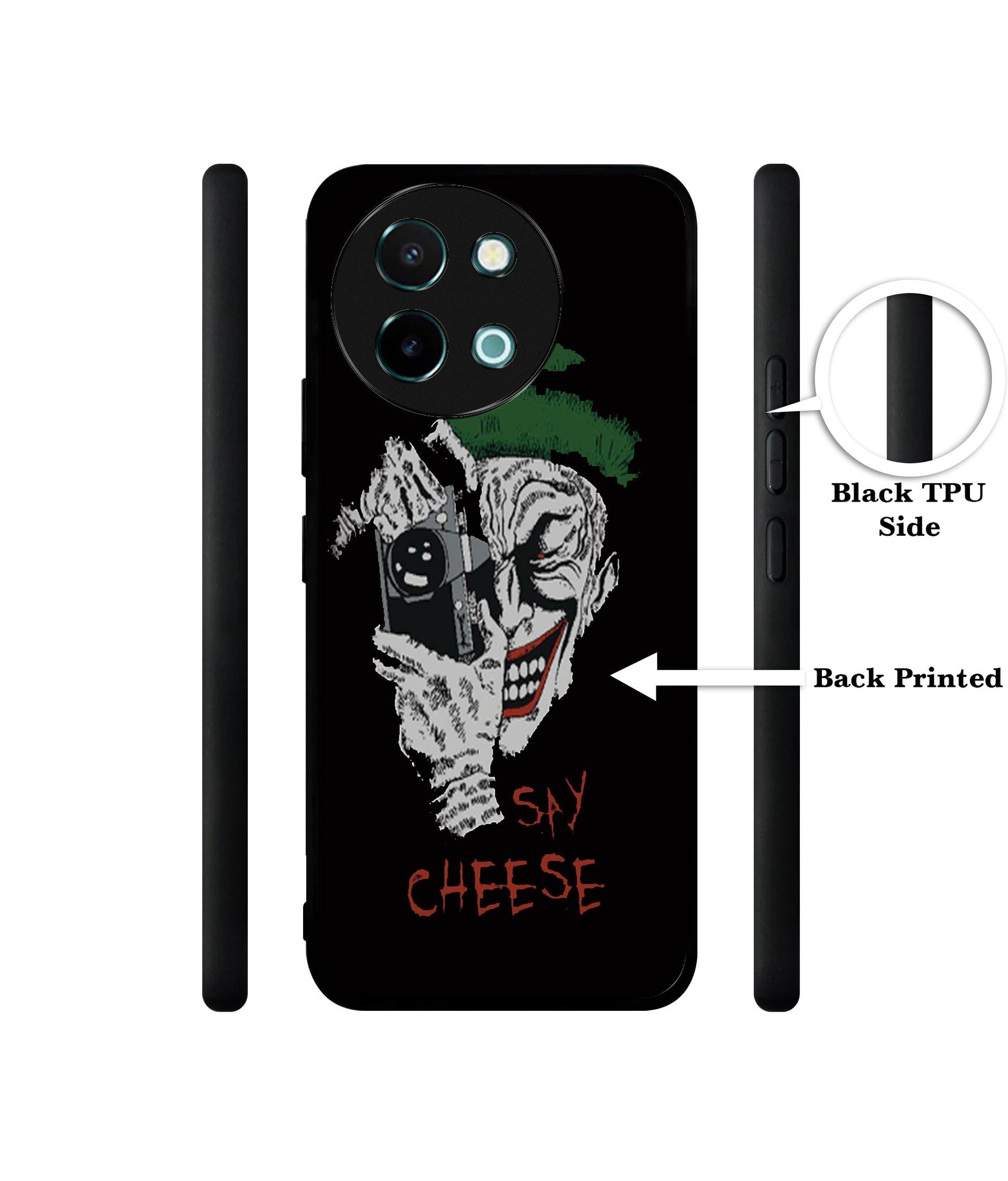 Joker Say Cheese Design Designer 2D Printed Back Case Cover for Vivo Y38 5G / Y58 5G