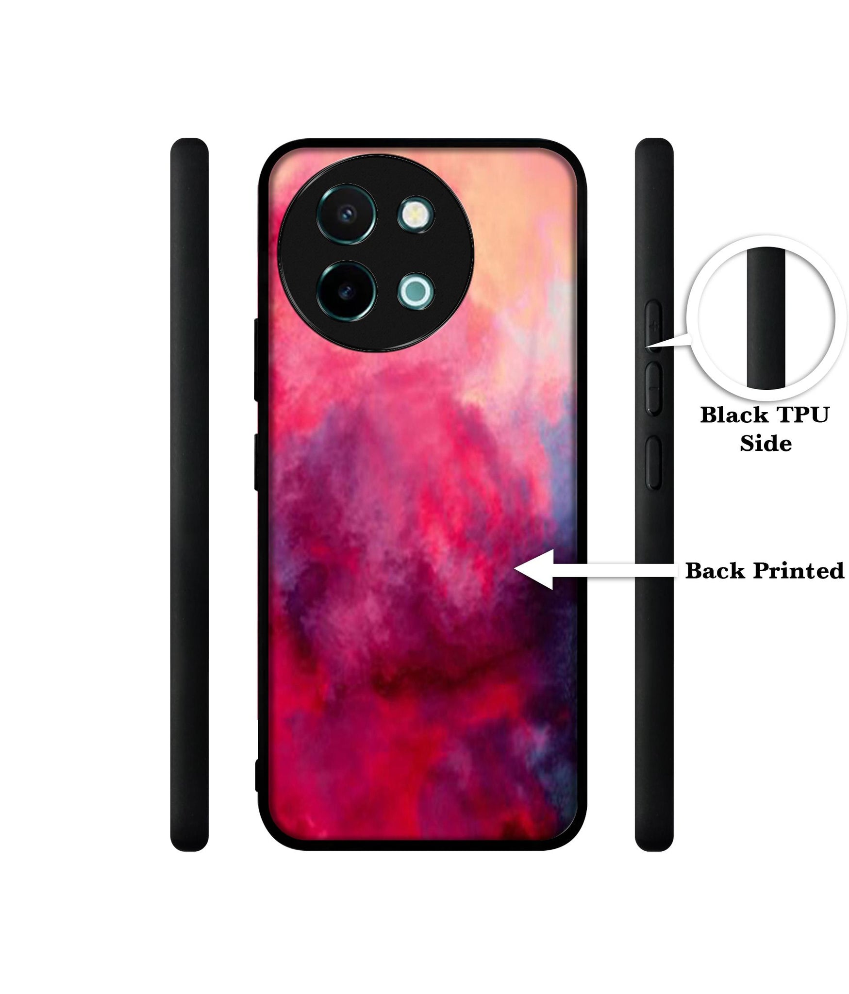 Holi Color Design Designer 2D Printed Back Case Cover for Vivo Y38 5G / Y58 5G