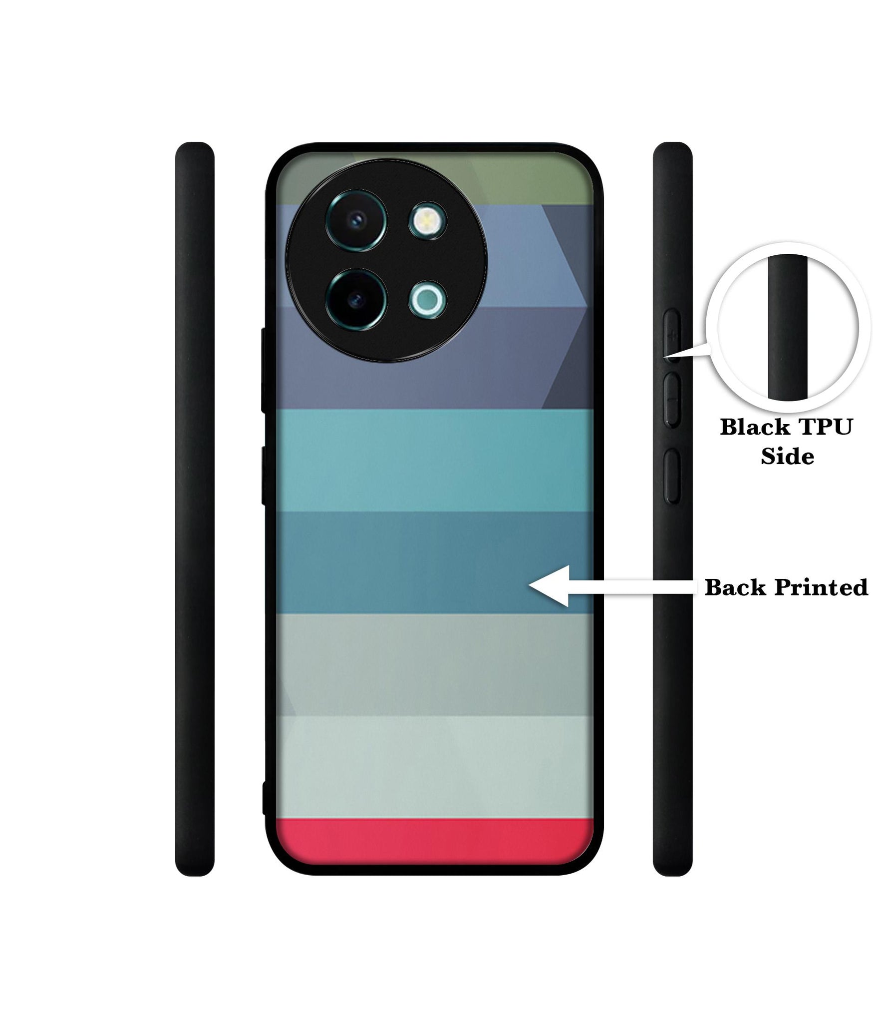 Colorful Lines Design Designer 2D Printed Back Case Cover for Vivo Y38 5G / Y58 5G