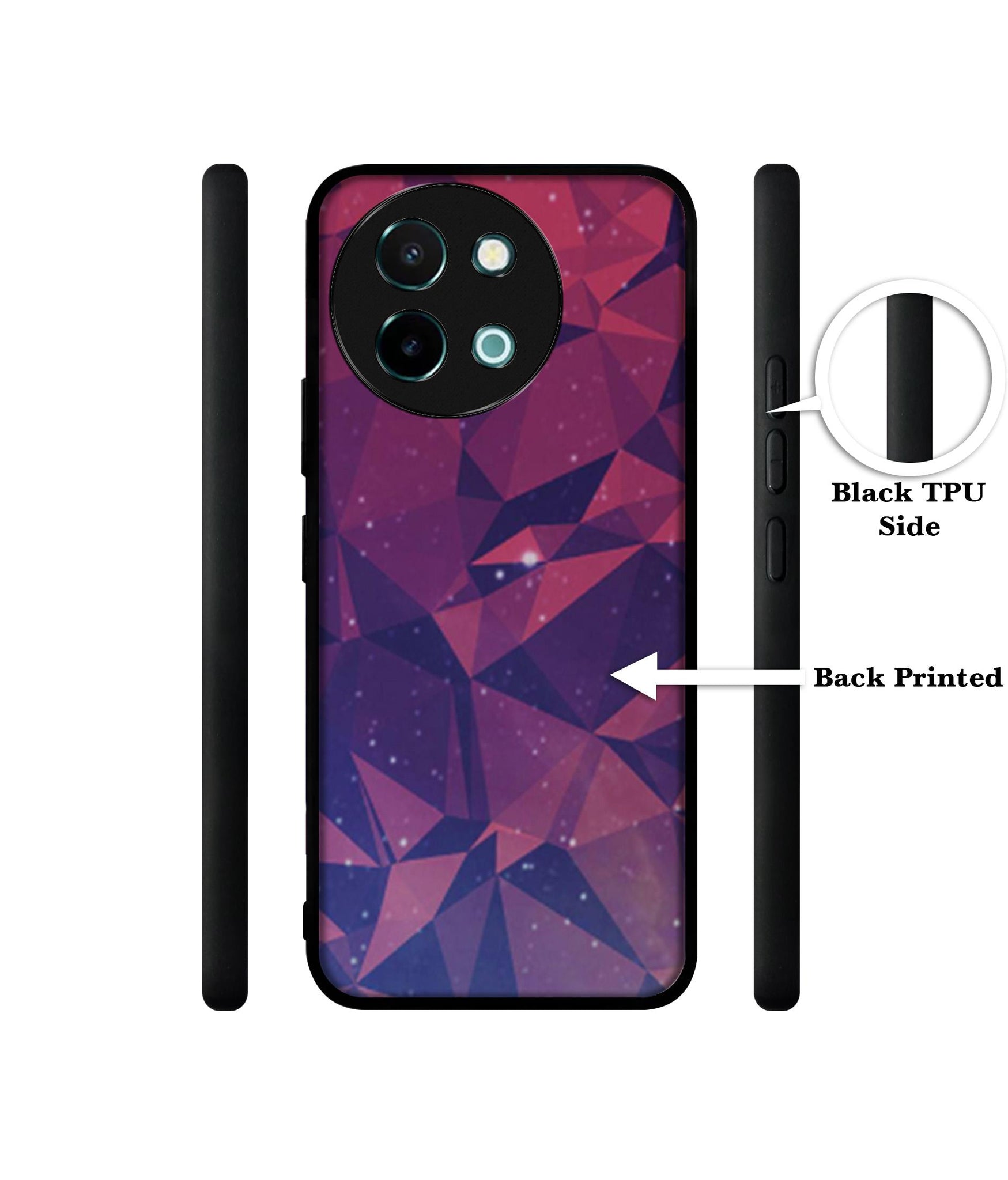 Bad Color Shape Design Designer 2D Printed Back Case Cover for Vivo Y38 5G / Y58 5G