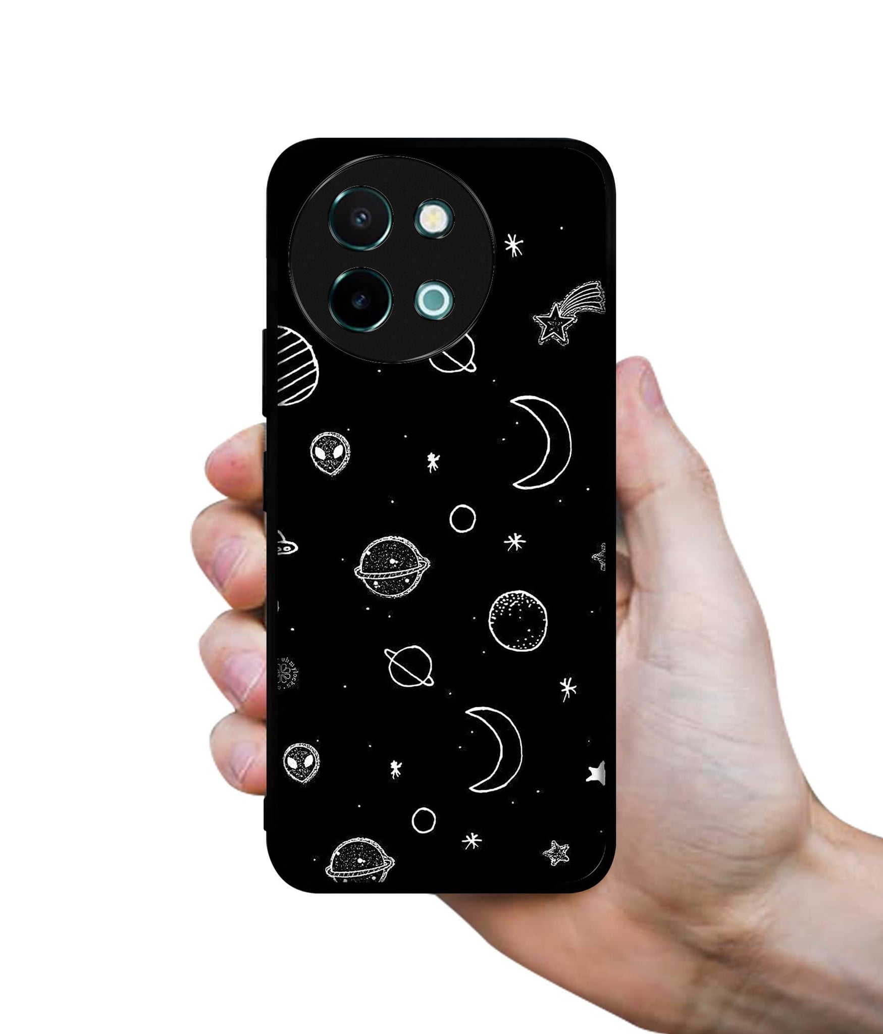 Space Stars Universe Design Designer 2D Printed Back Case Cover for Vivo Y38 5G / Y58 5G