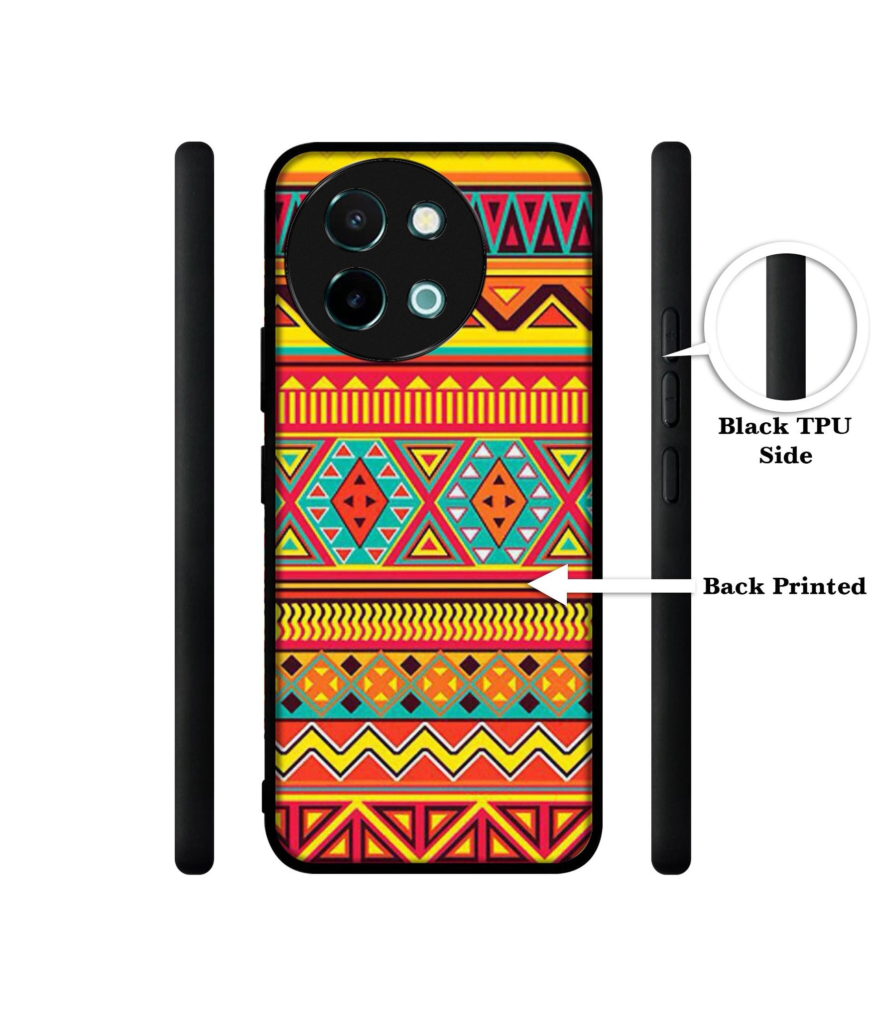 Artistic Rangoli Design Designer 2D Printed Back Case Cover for Vivo Y38 5G / Y58 5G