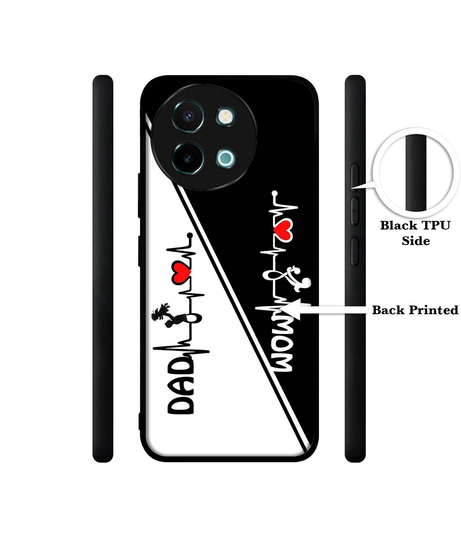 Mom and Dad Lover Design Designer 2D Printed Back Case Cover for Vivo Y38 5G / Y58 5G