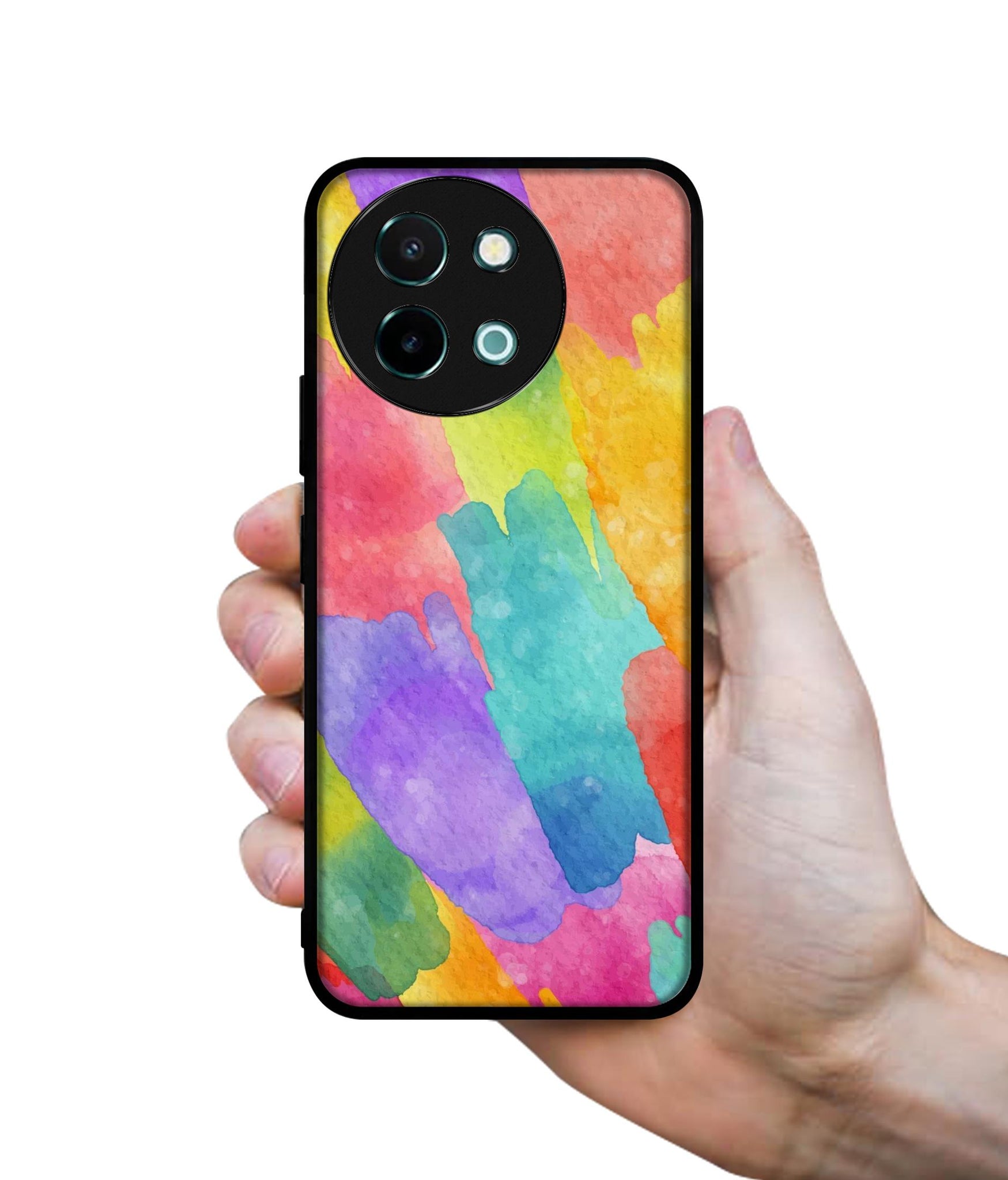 Water Paint Colorful Abstract Design Designer 2D Printed Back Case Cover for Vivo Y38 5G / Y58 5G