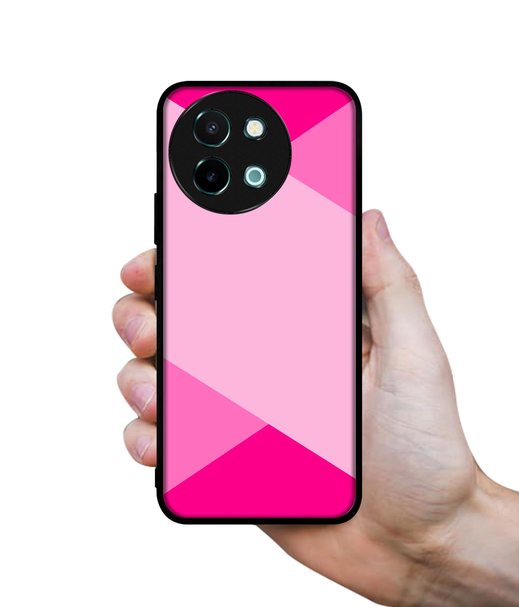 Pink Cross Vector Design Designer 2D Printed Back Case Cover for Vivo Y38 5G / Y58 5G